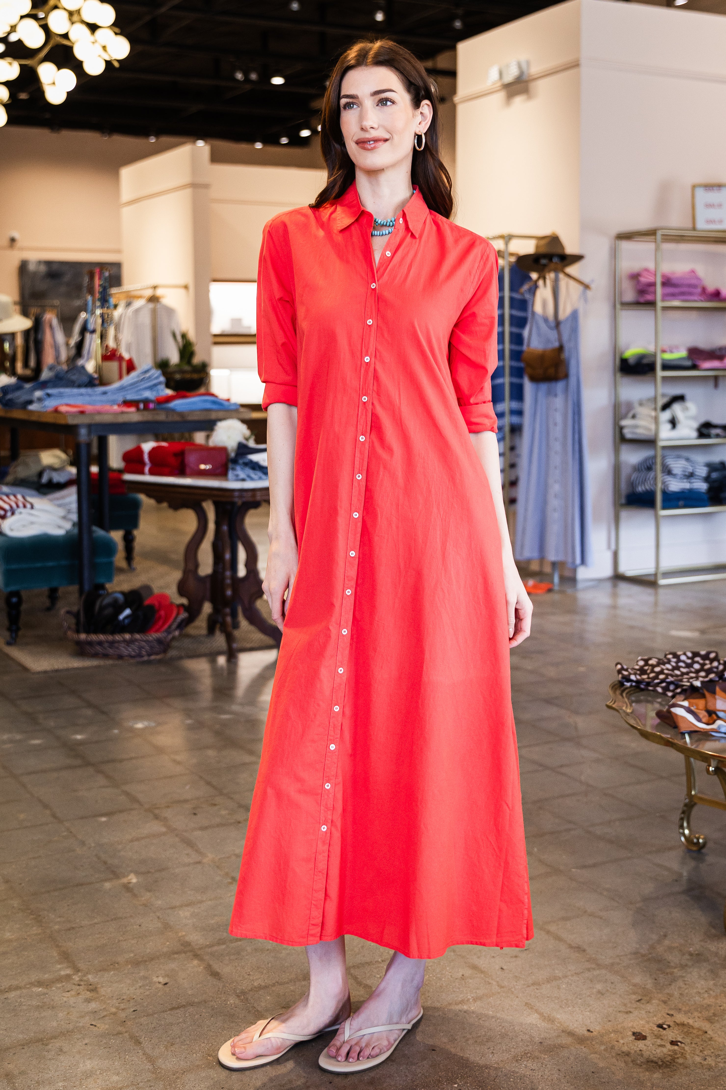 Boden Dress - Red Sky