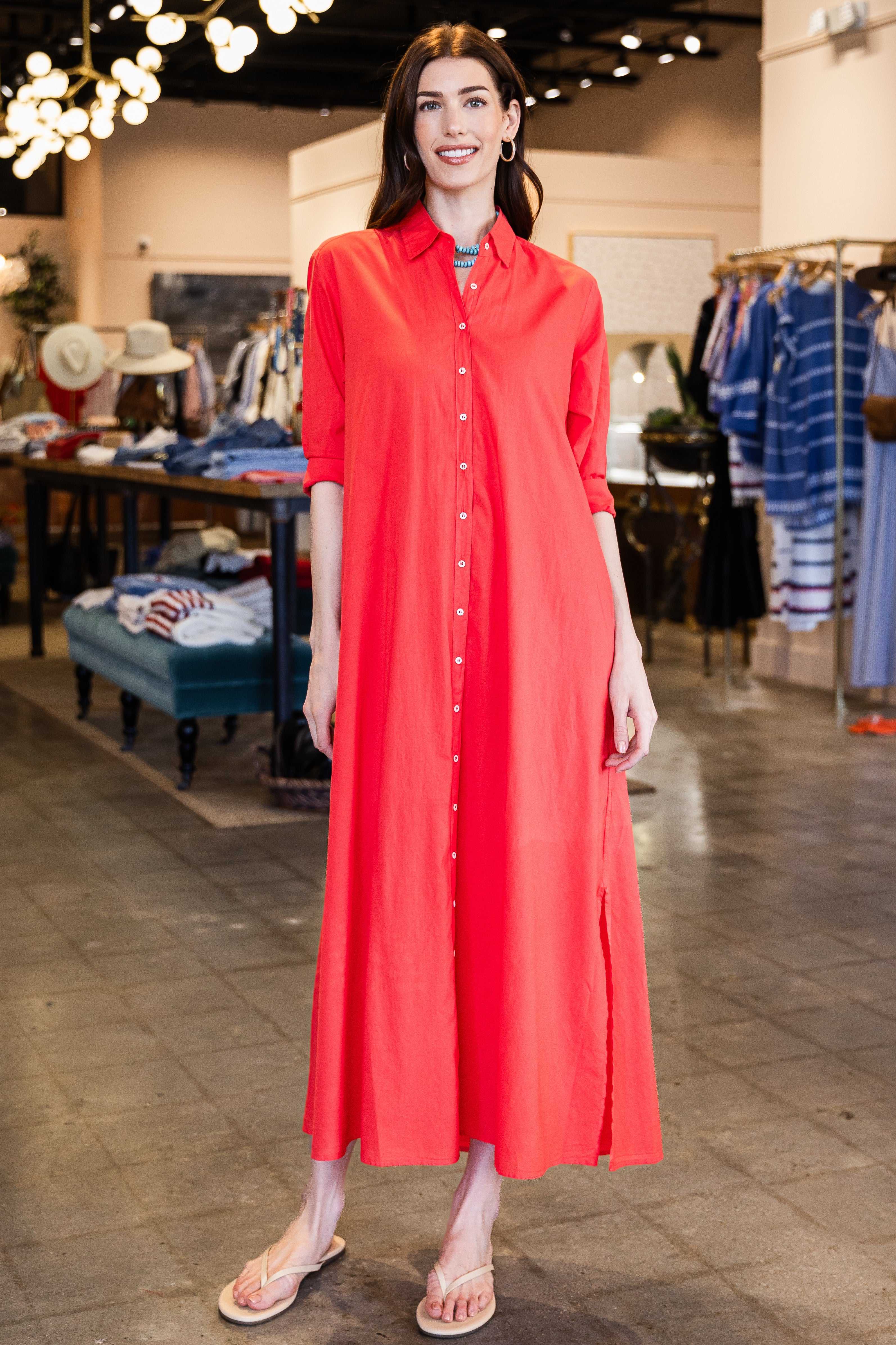 Boden Dress - Red Sky