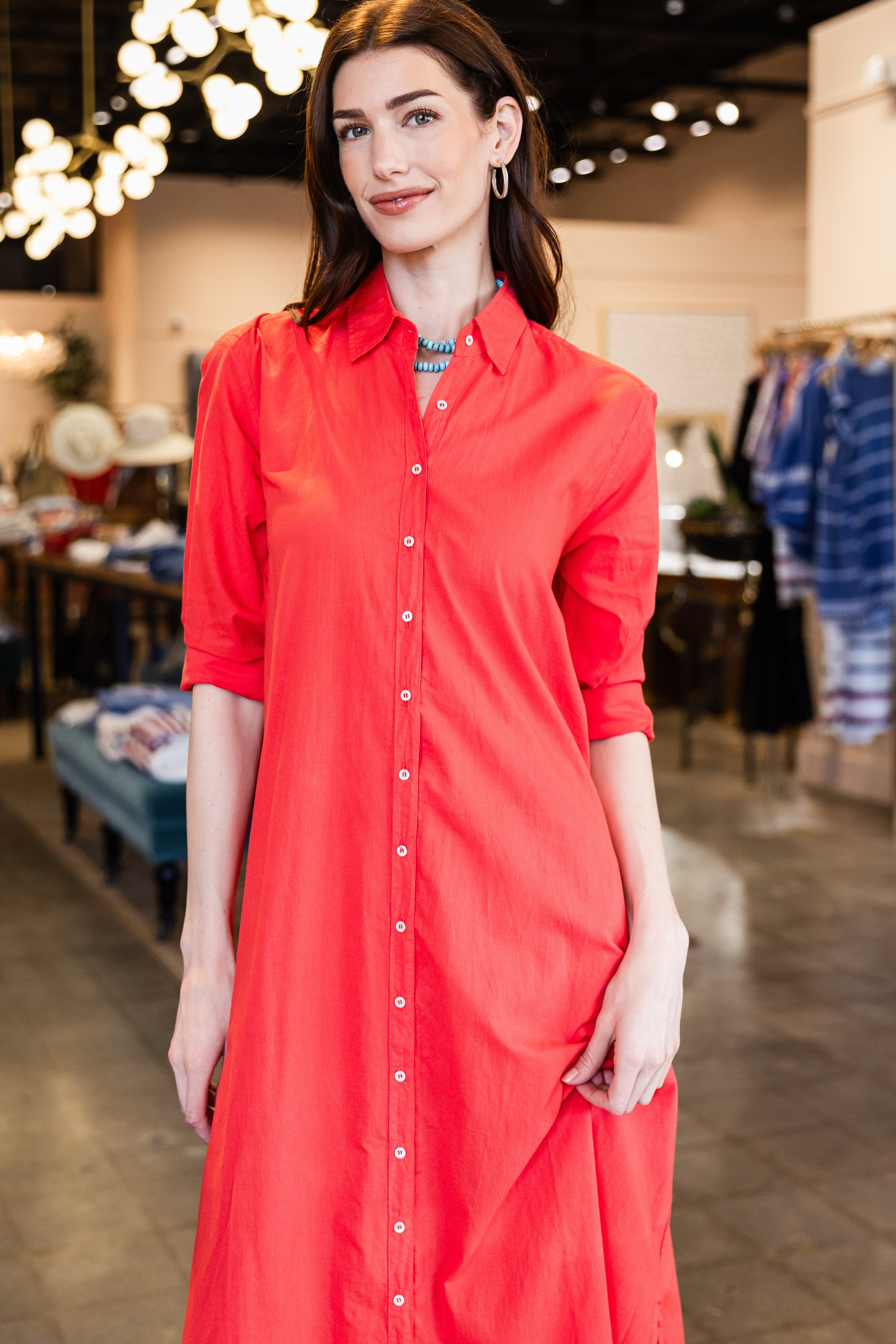 Boden Dress - Red Sky
