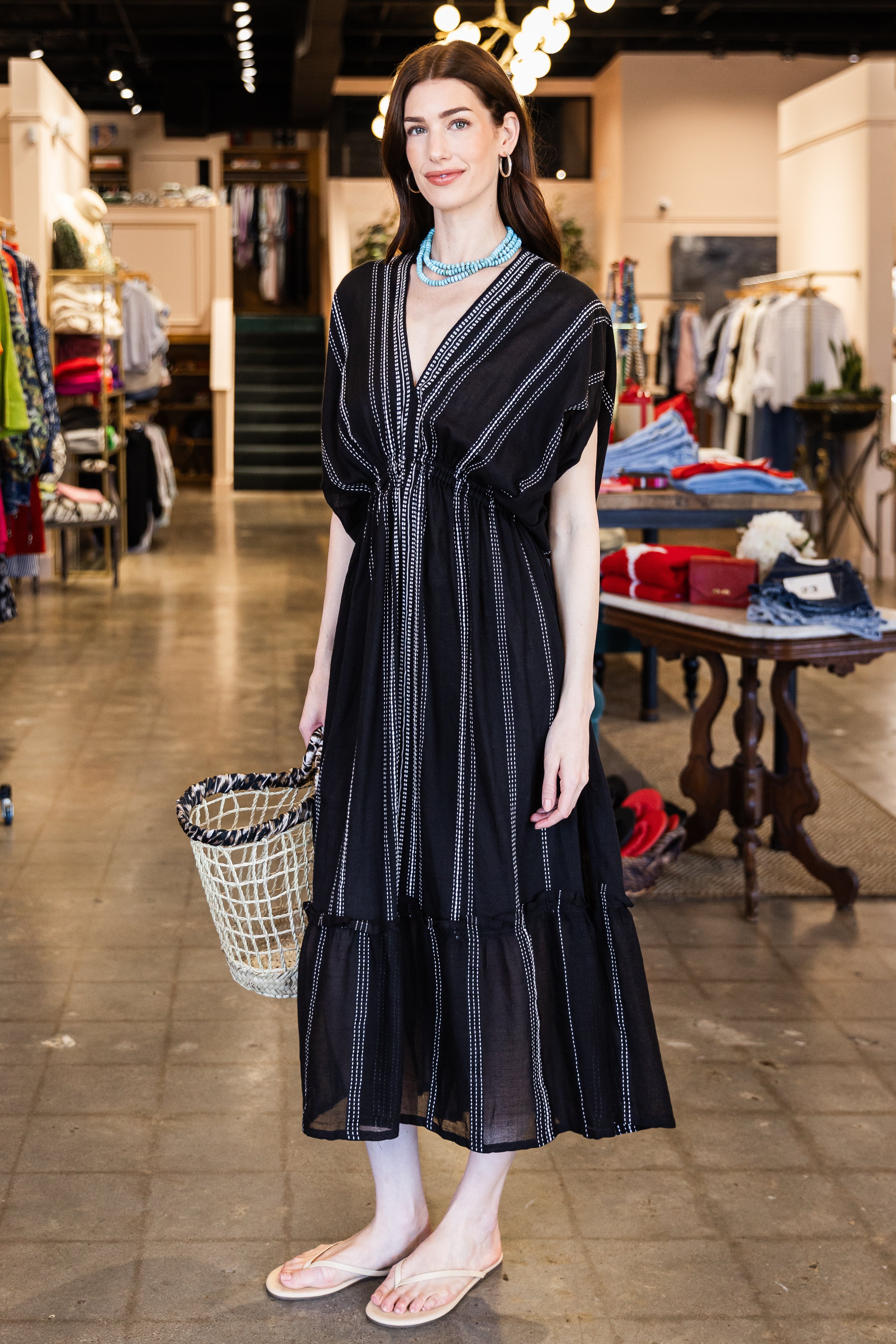 Leila Plunge Dress - Leliti Black