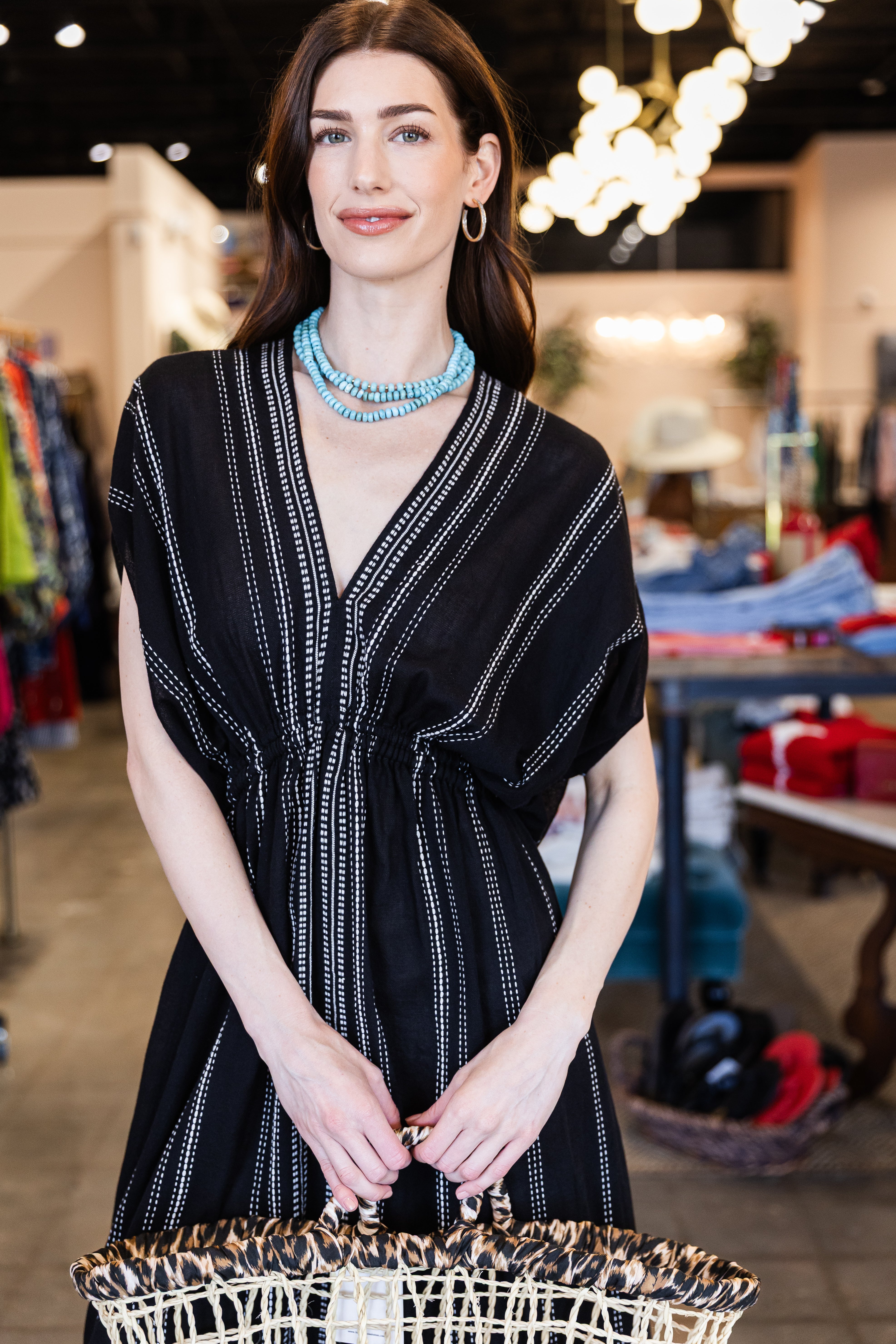 Leila Plunge Dress - Leliti Black