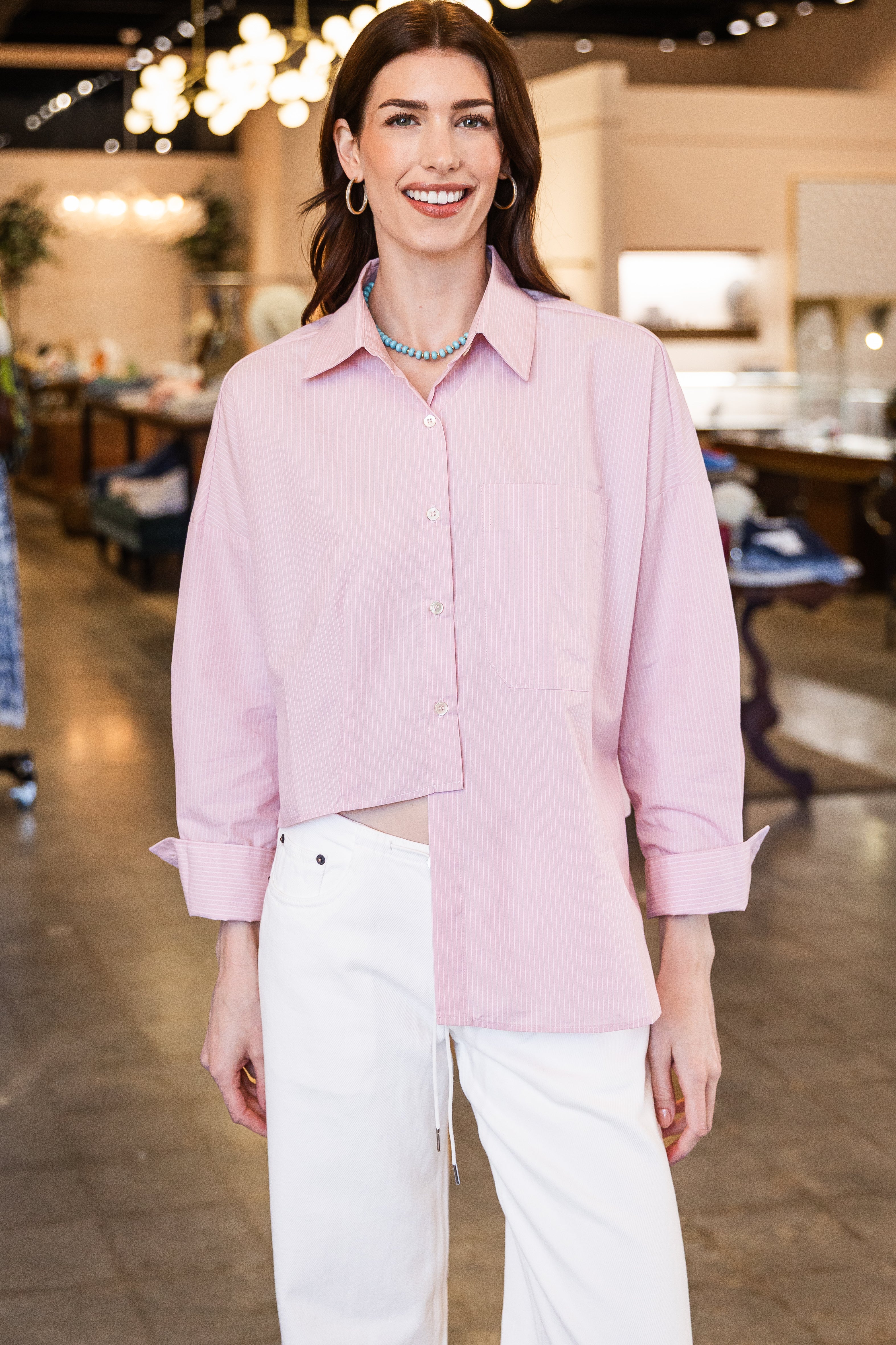 Carter Shirt - Pink Stripe
