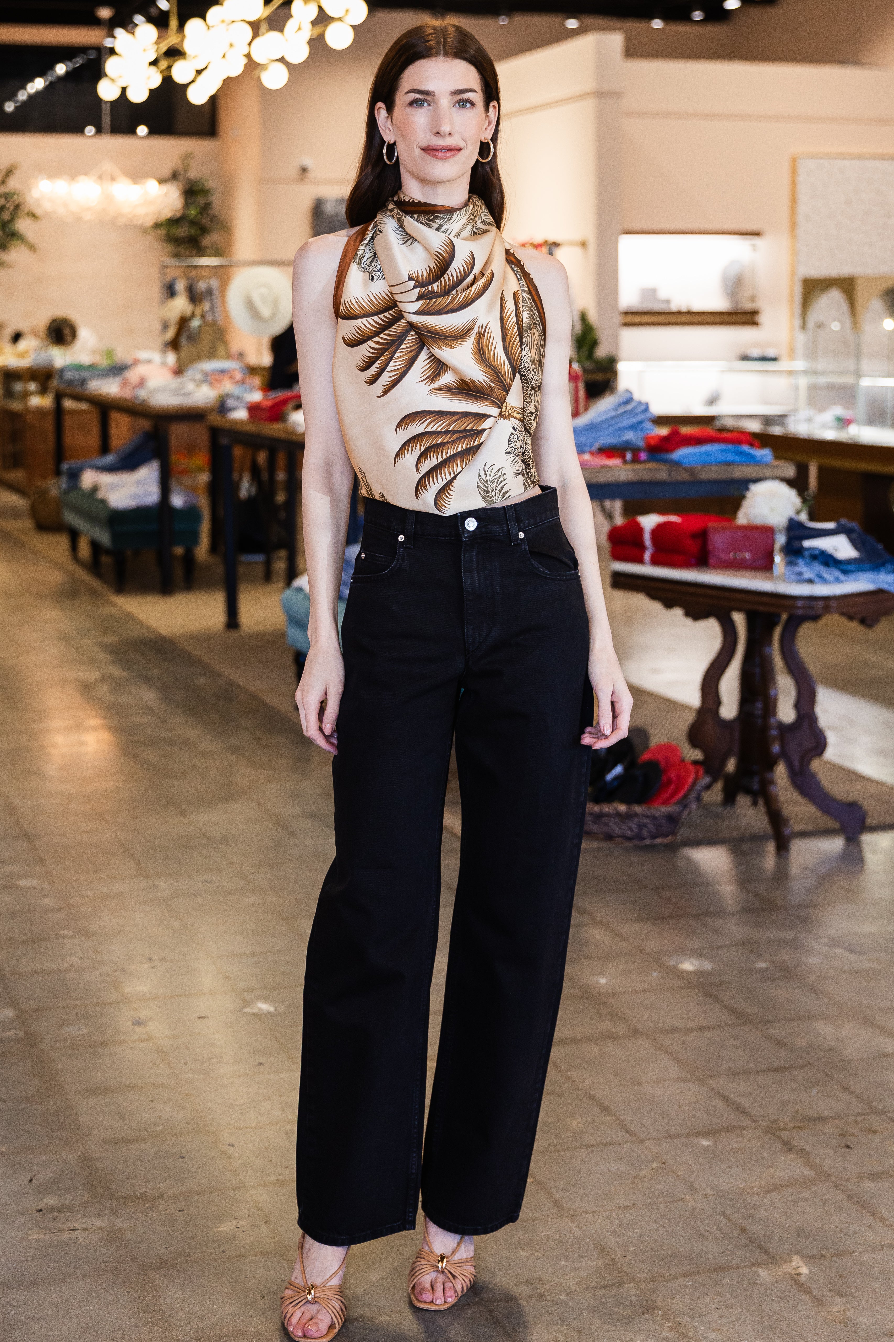 Alivia Top - Ochre Palma