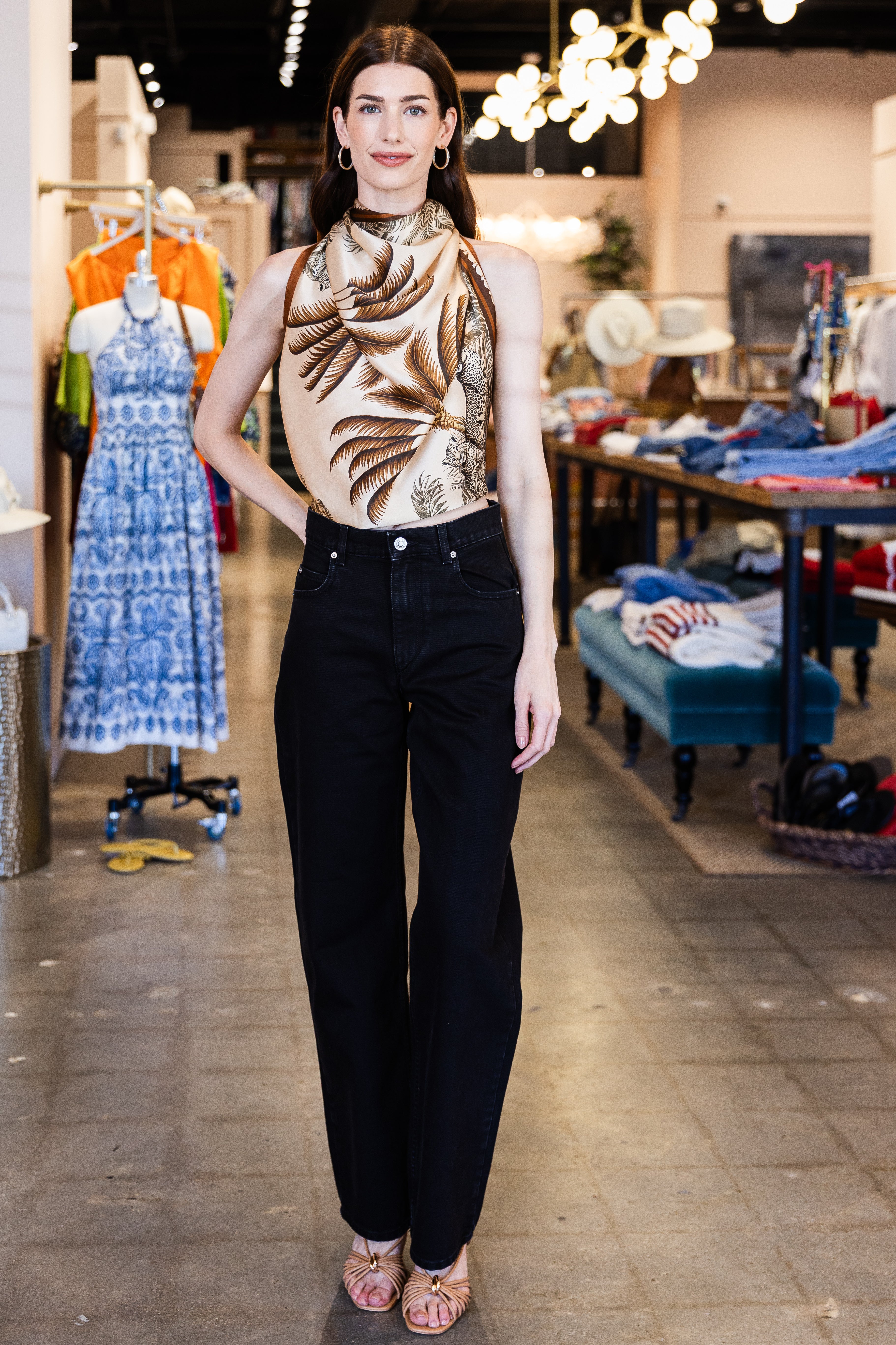 Alivia Top - Ochre Palma