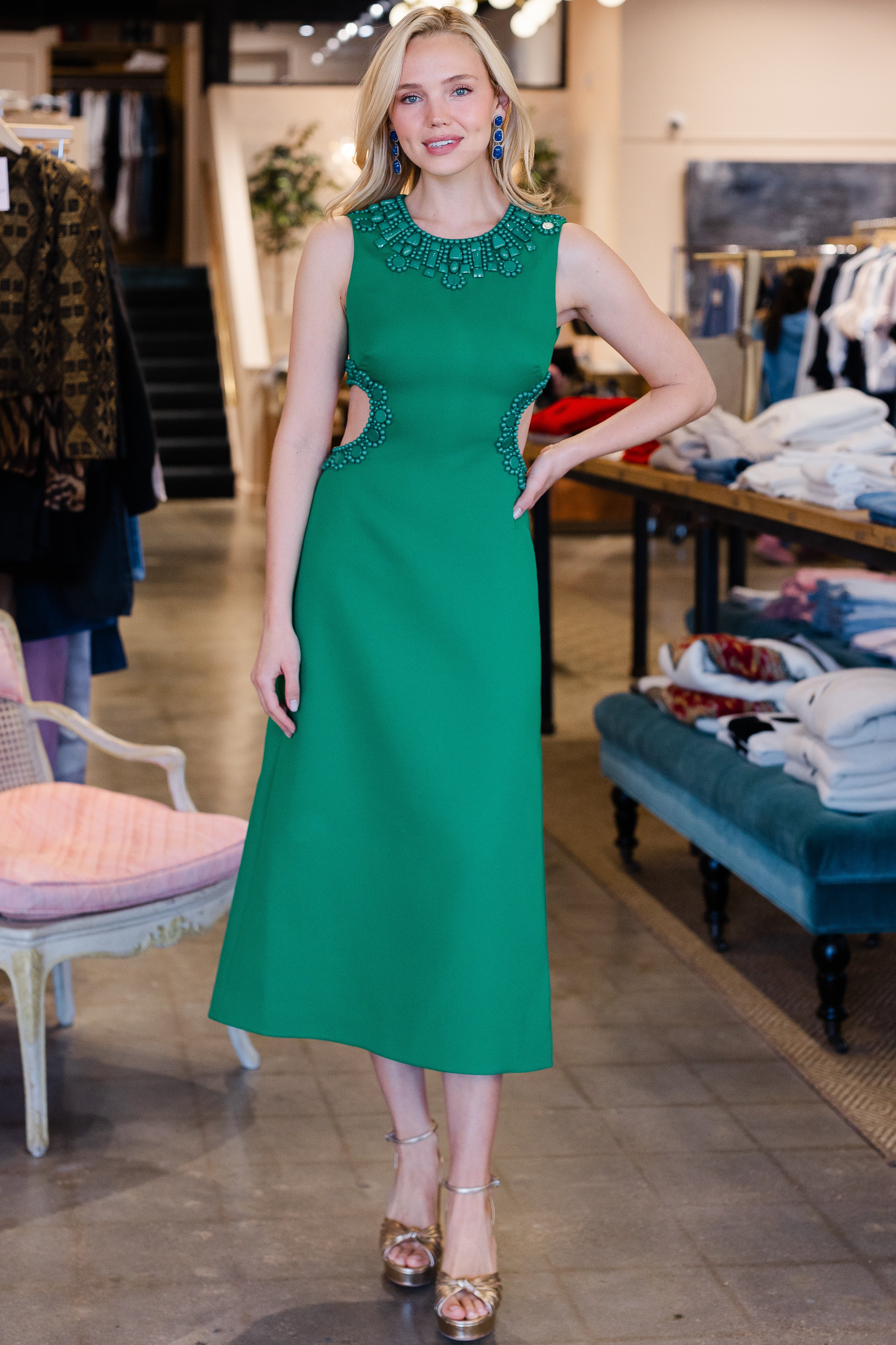 Leda Dress - Emerald