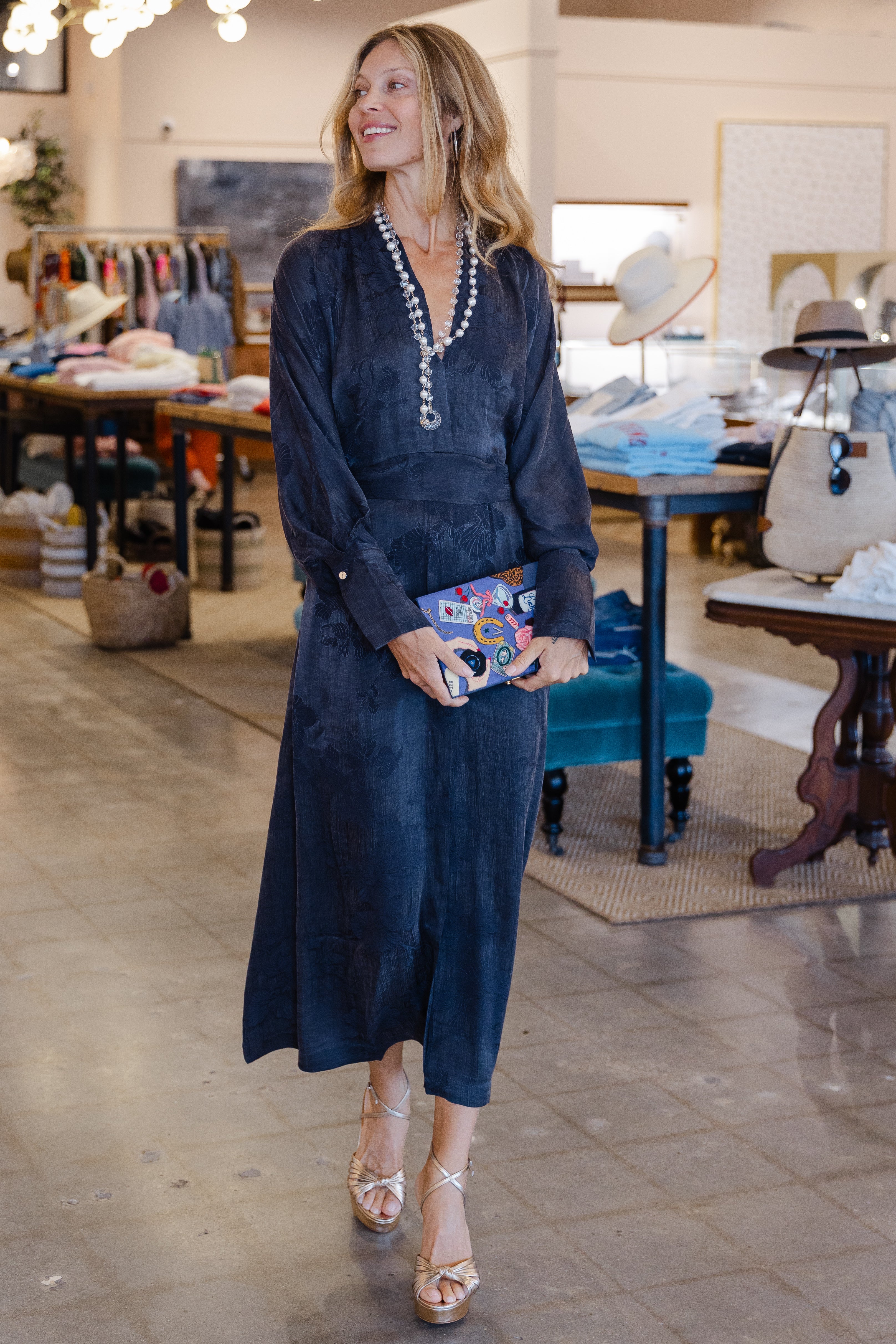 Freya Kimono - Navy