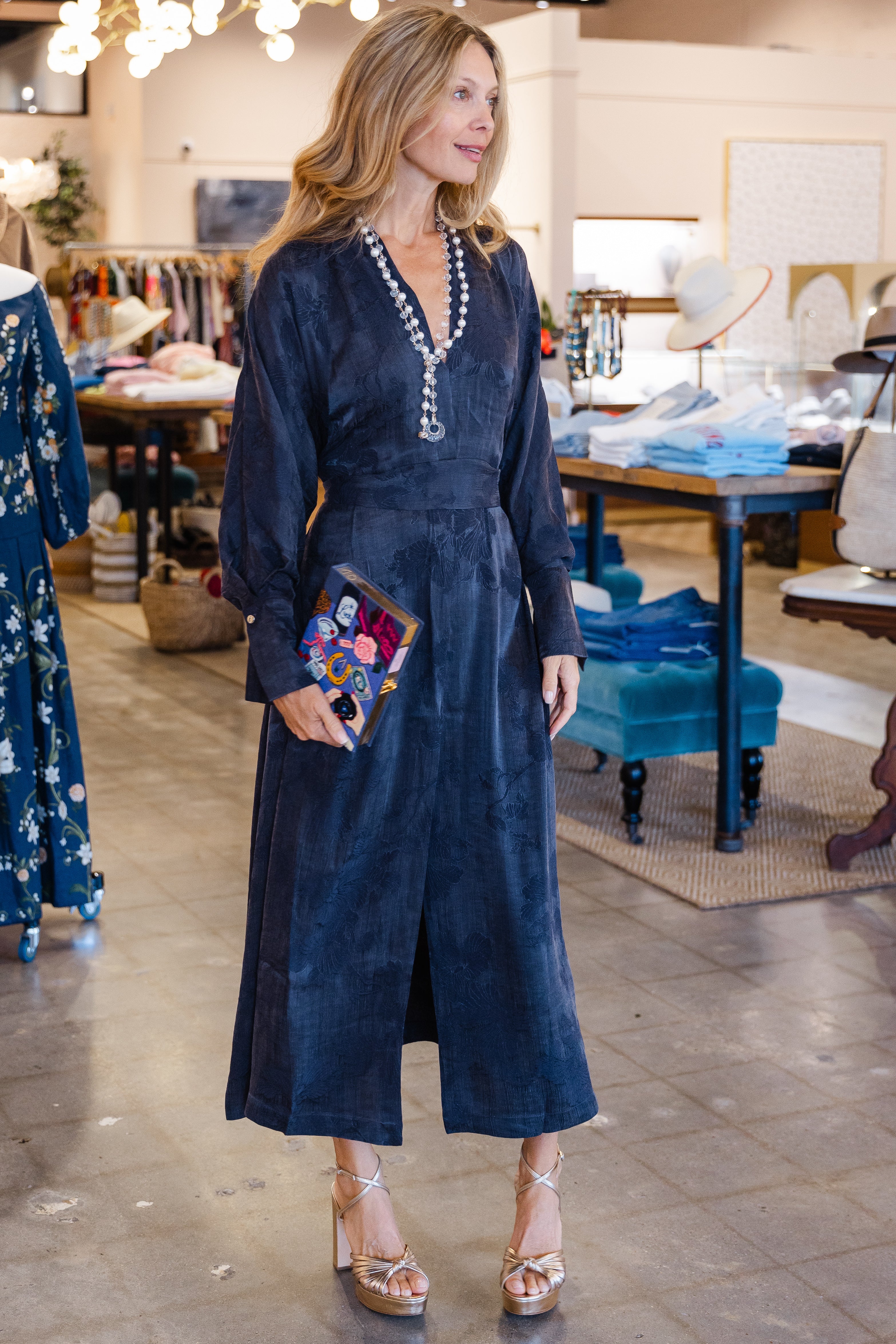 Freya Kimono - Navy