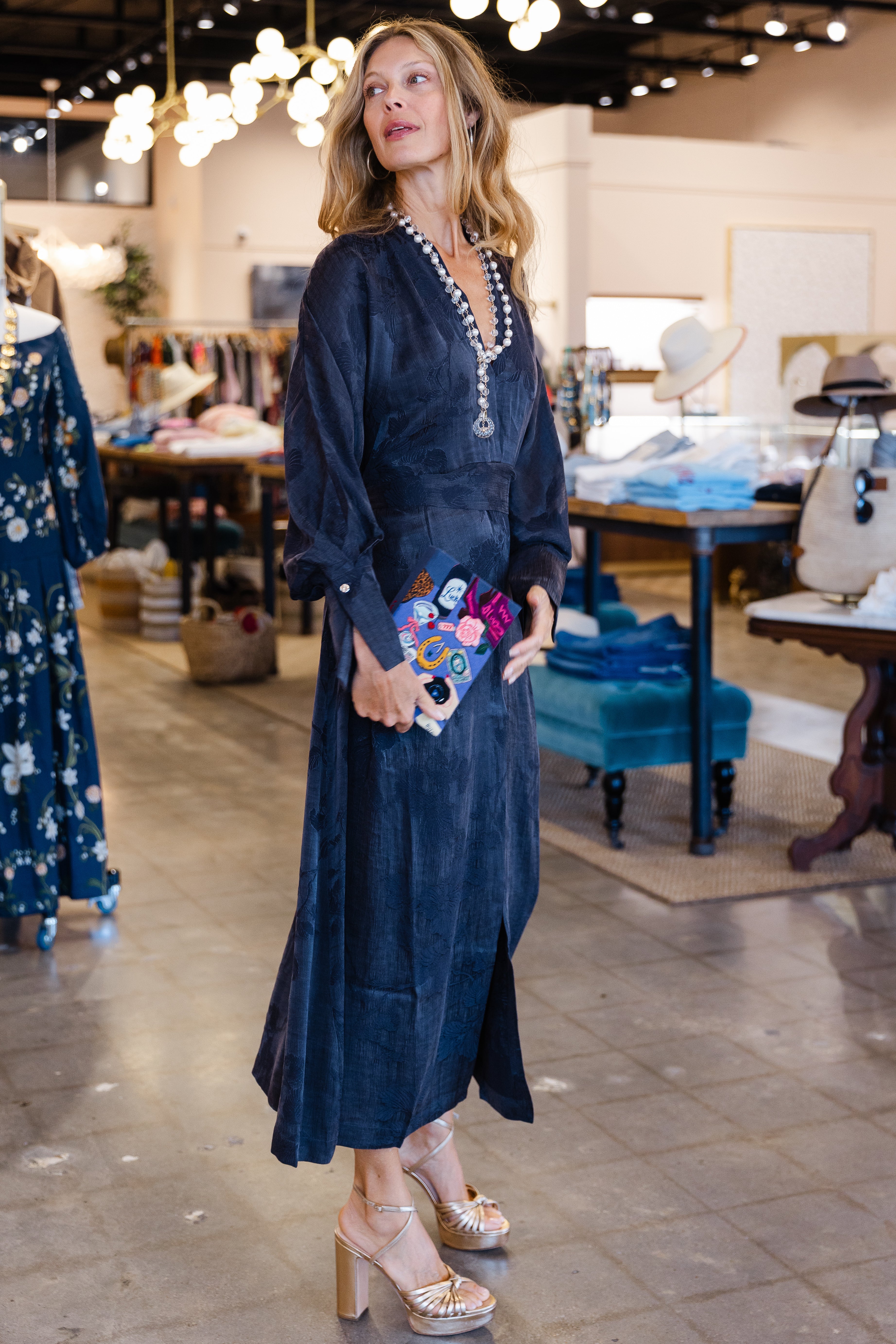 Freya Kimono - Navy