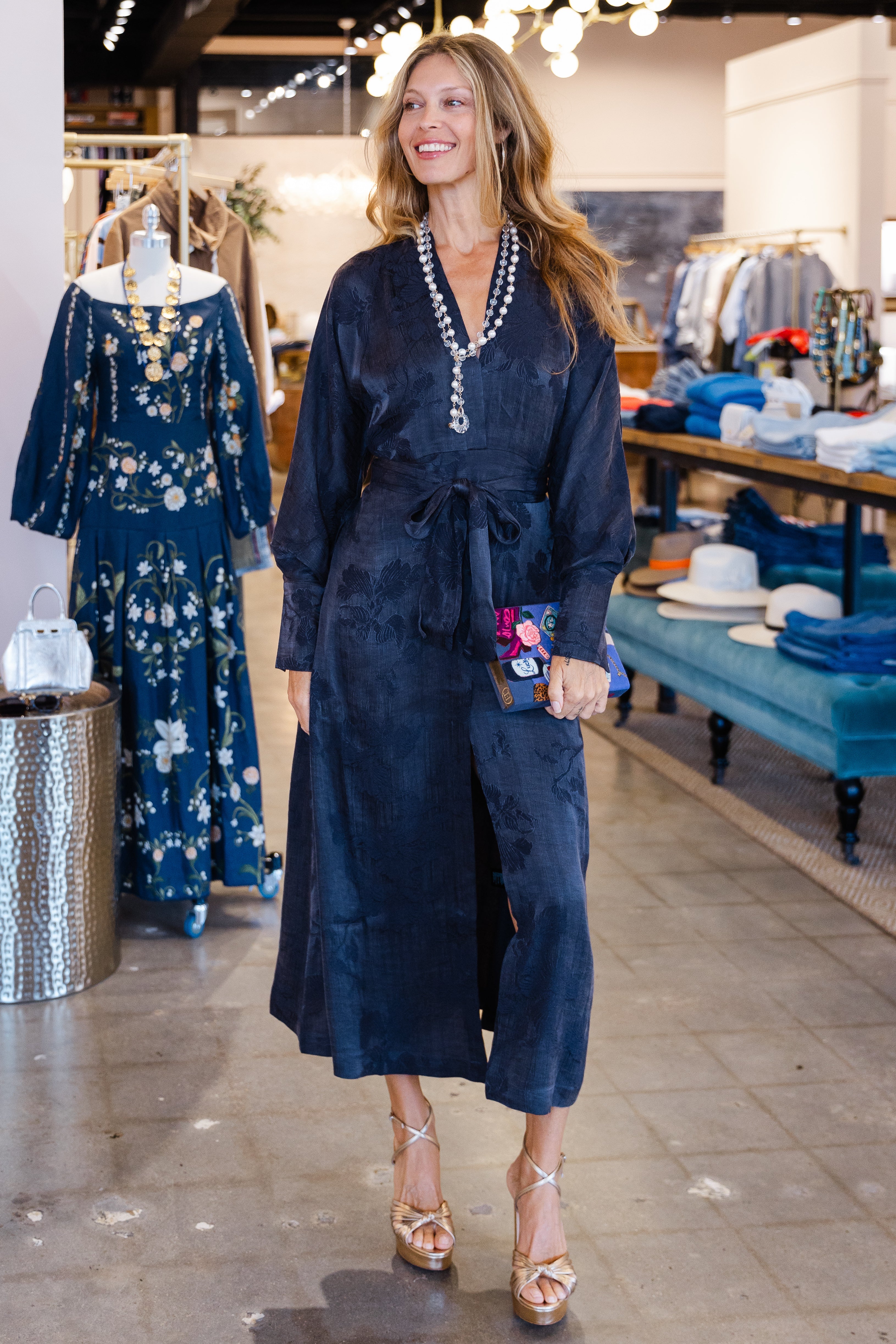 Freya Kimono - Navy