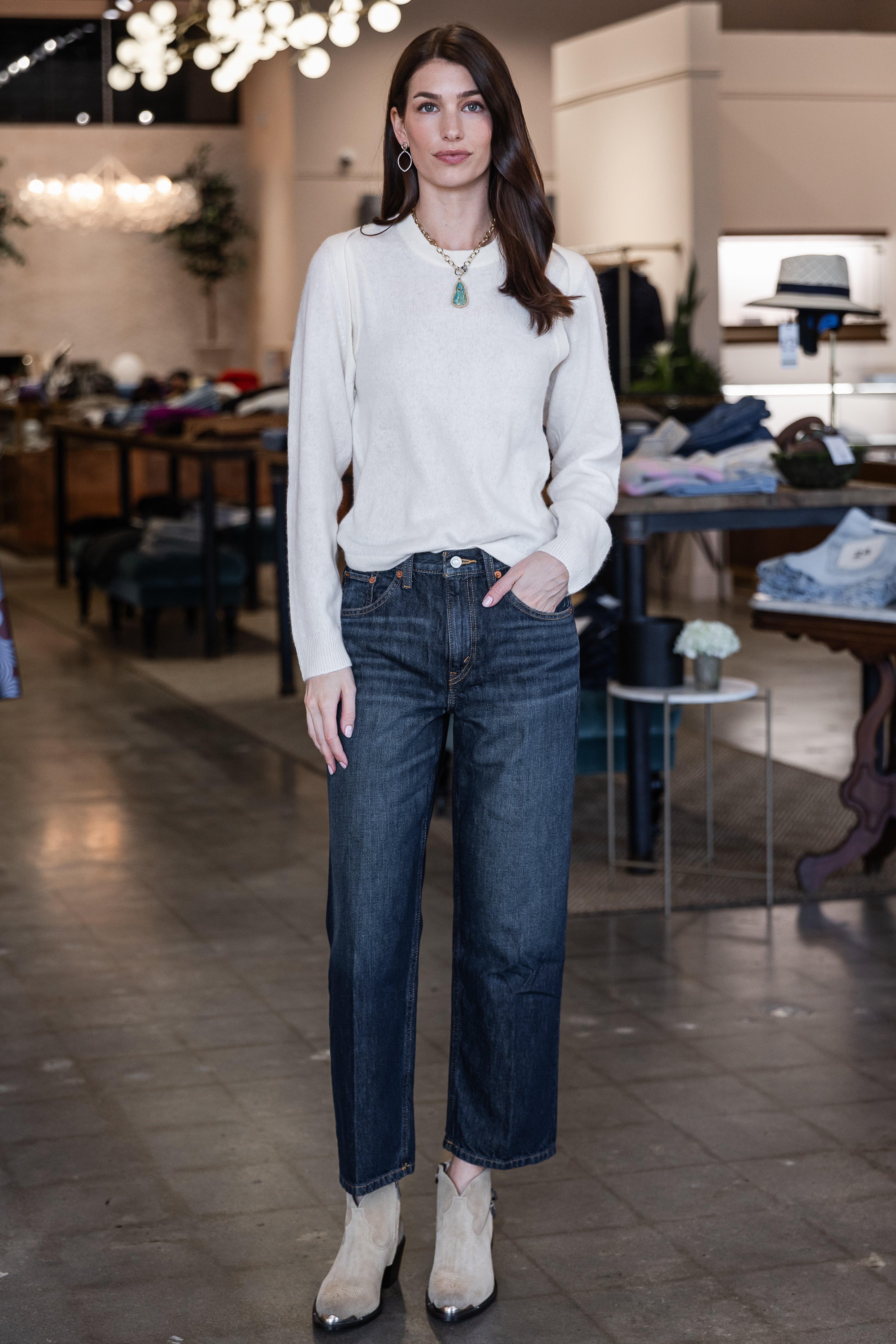 Coastal Cashmere Cardigan - White