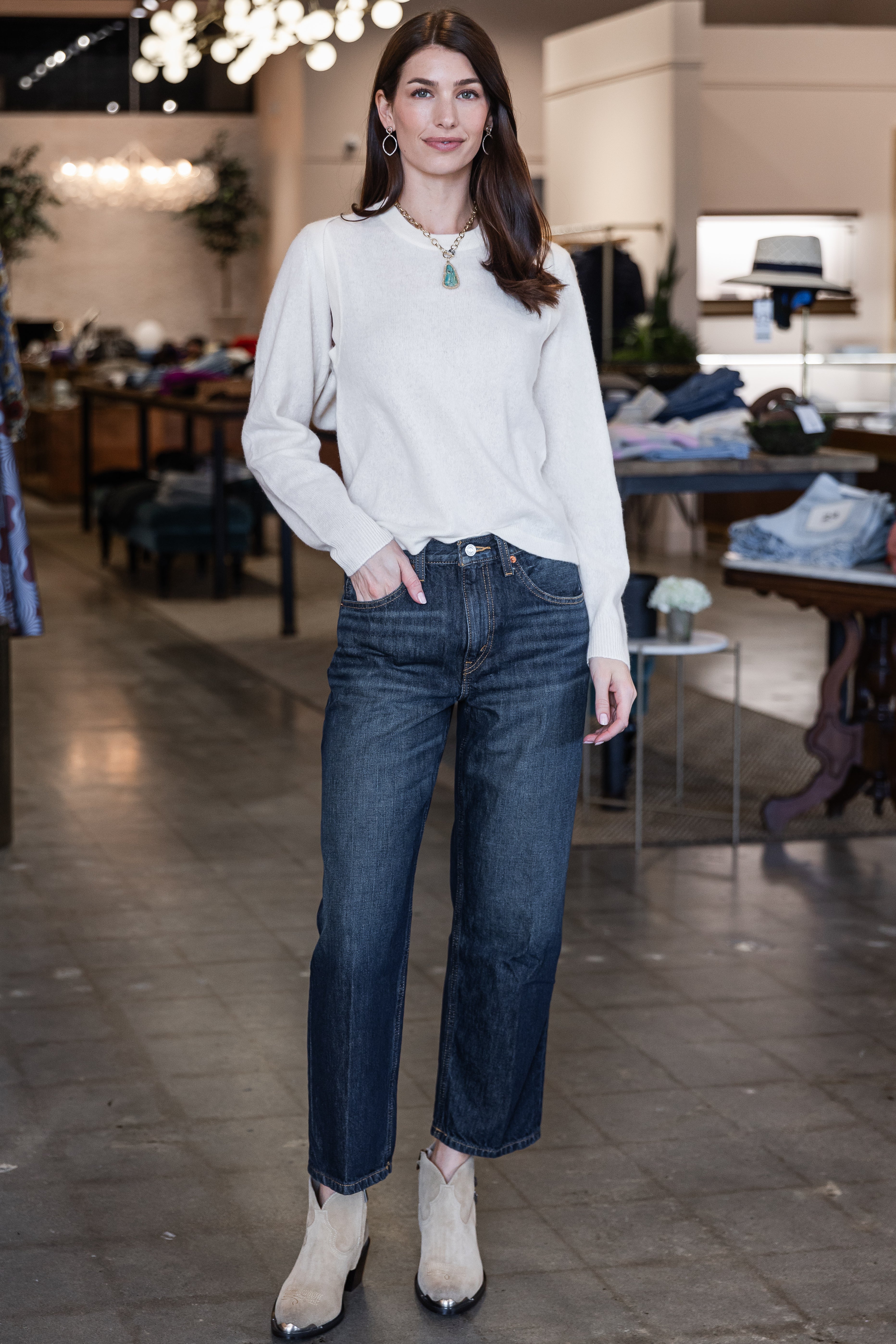 Coastal Cashmere Cardigan - White