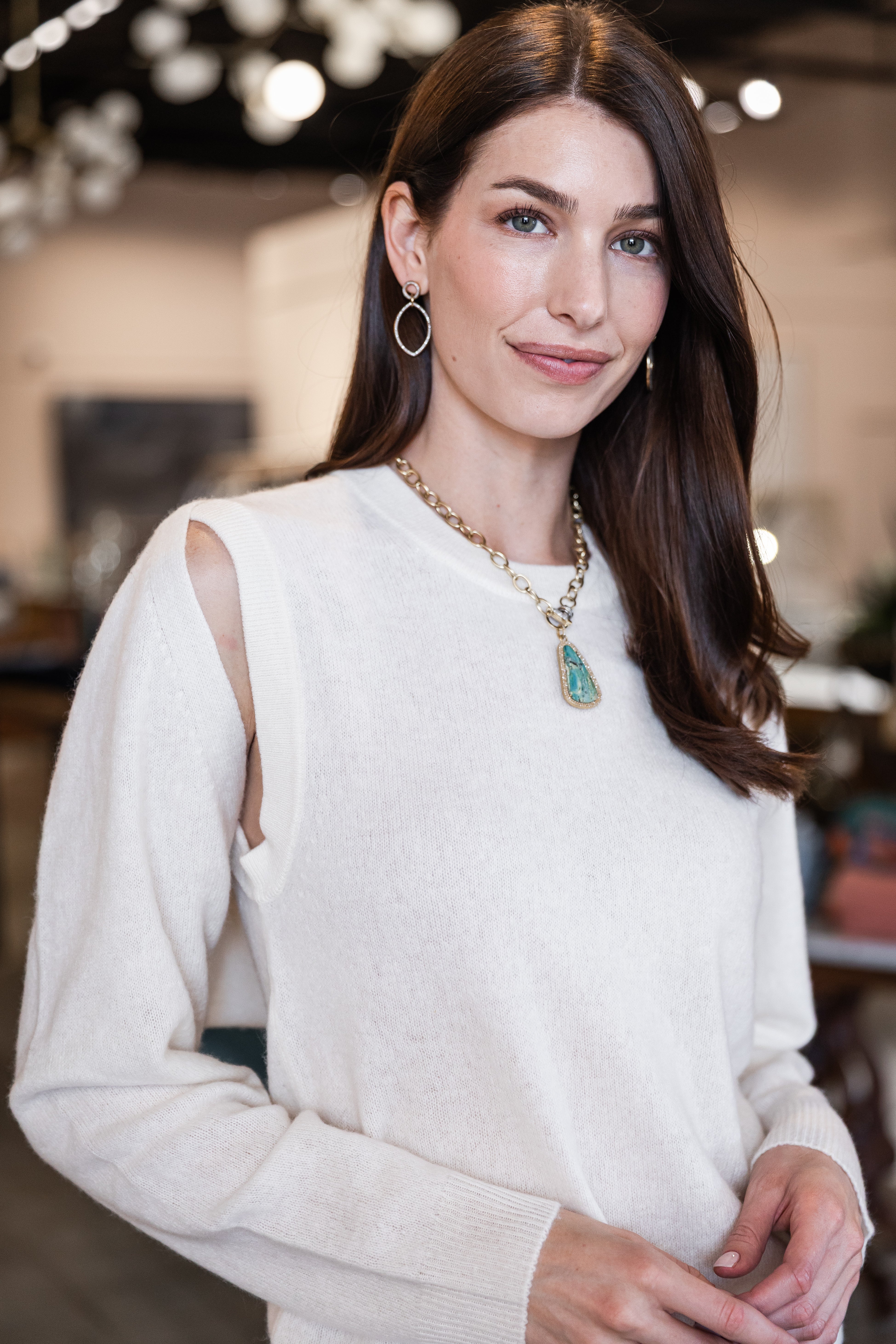 Coastal Cashmere Cardigan - White