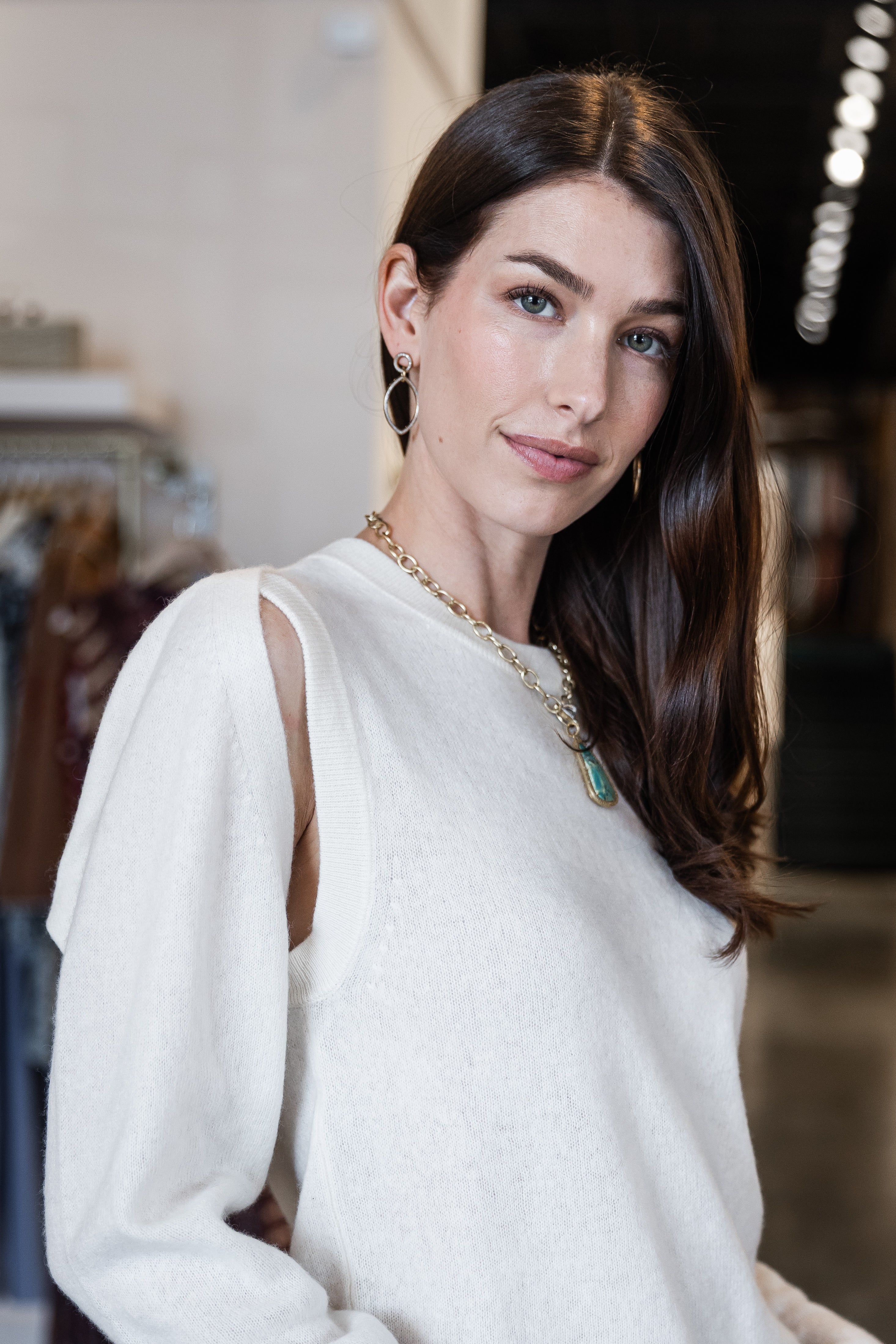 Coastal Cashmere Cardigan - White