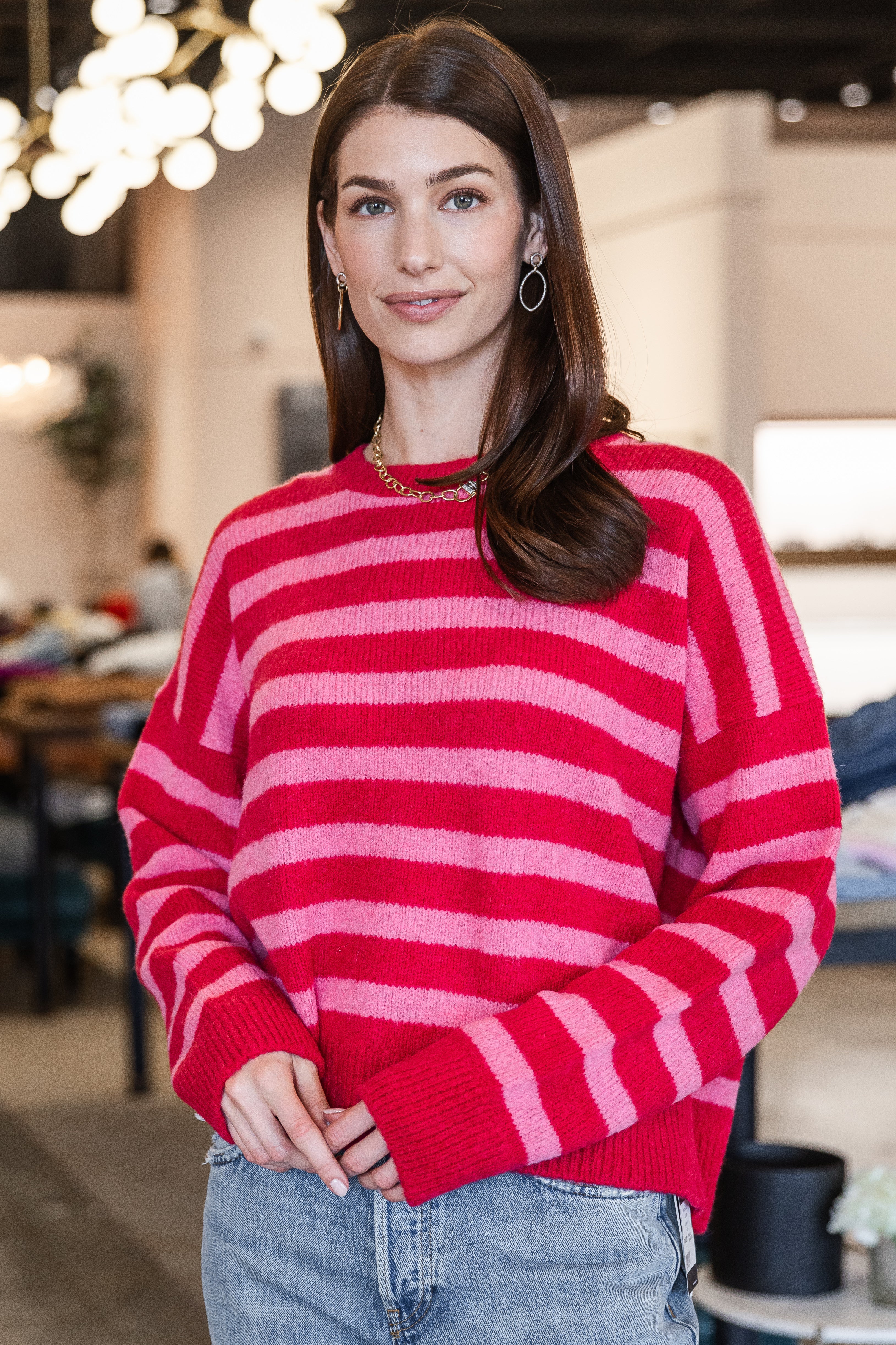 Lela Sweater - Red Rose