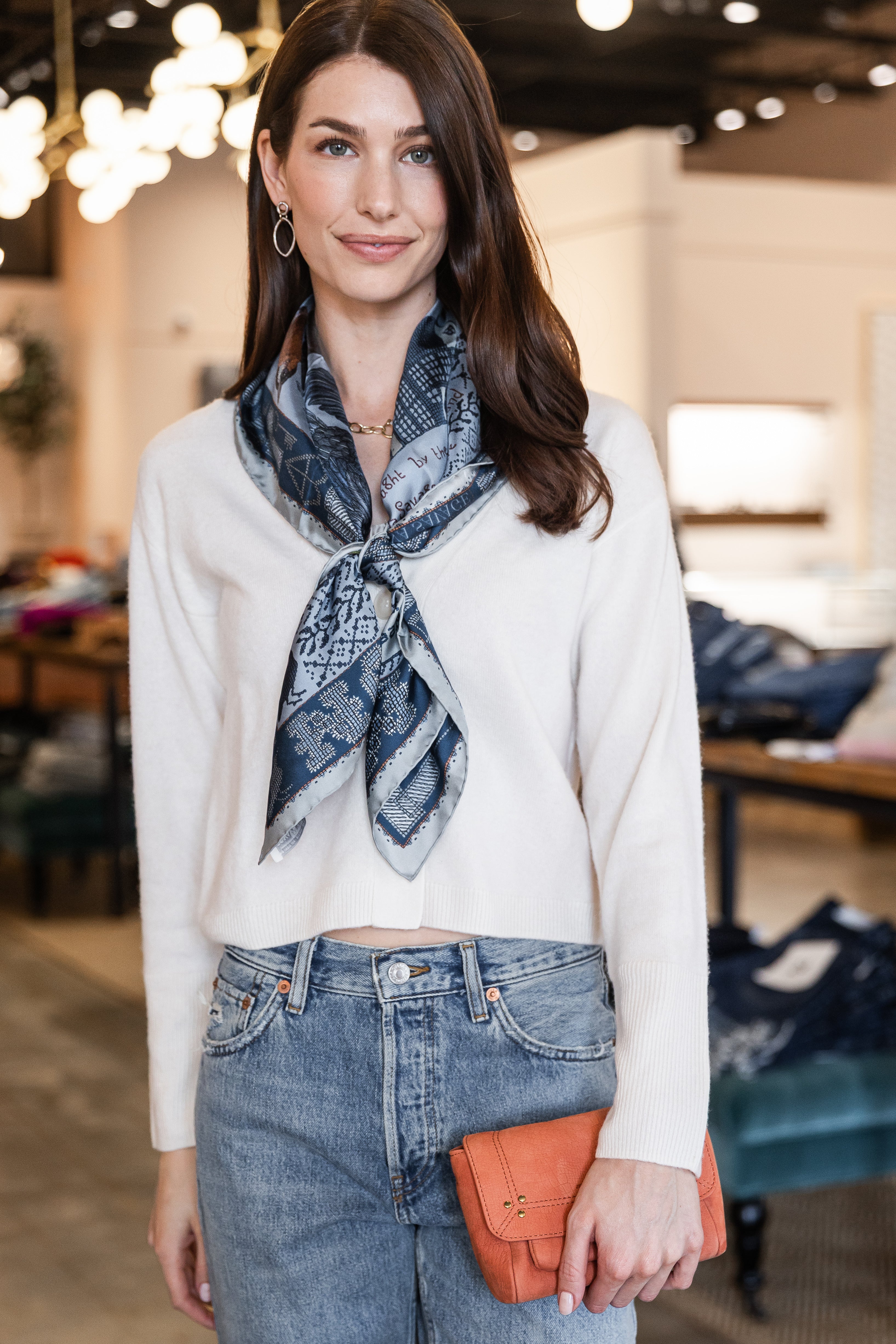 Cashmere Blouson Cardigan - White