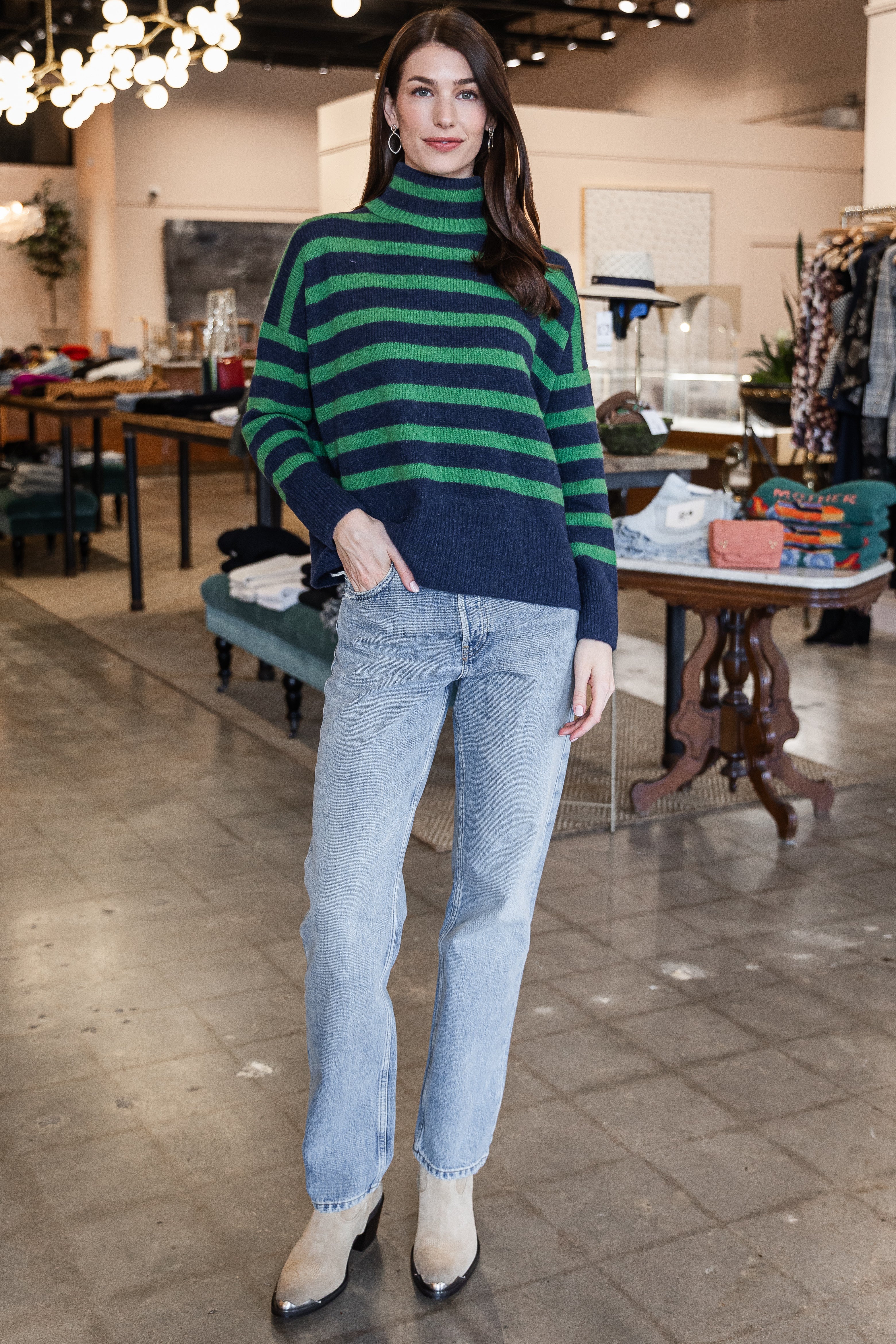 Brady Sweater - Navy Pine