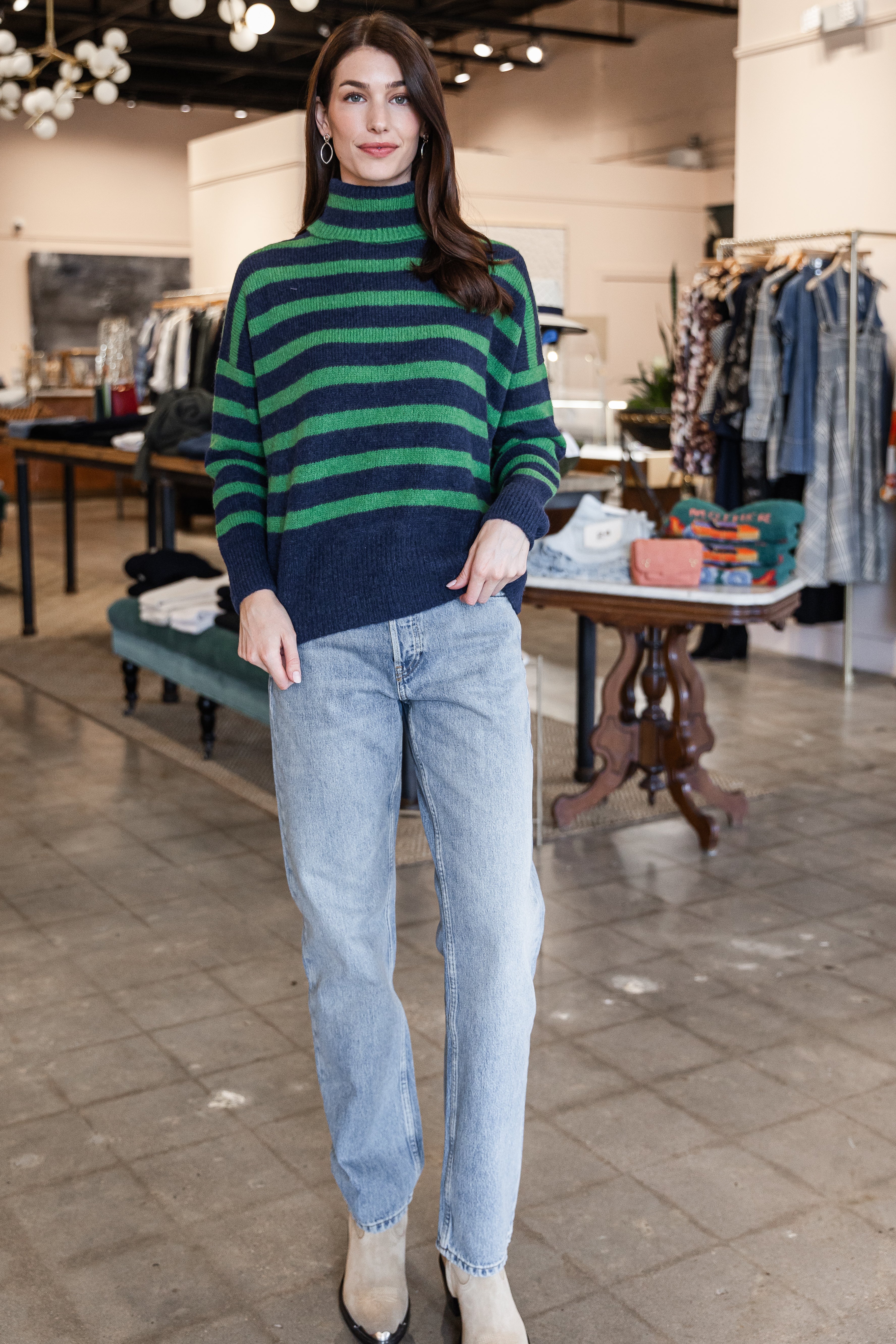 Brady Sweater - Navy Pine