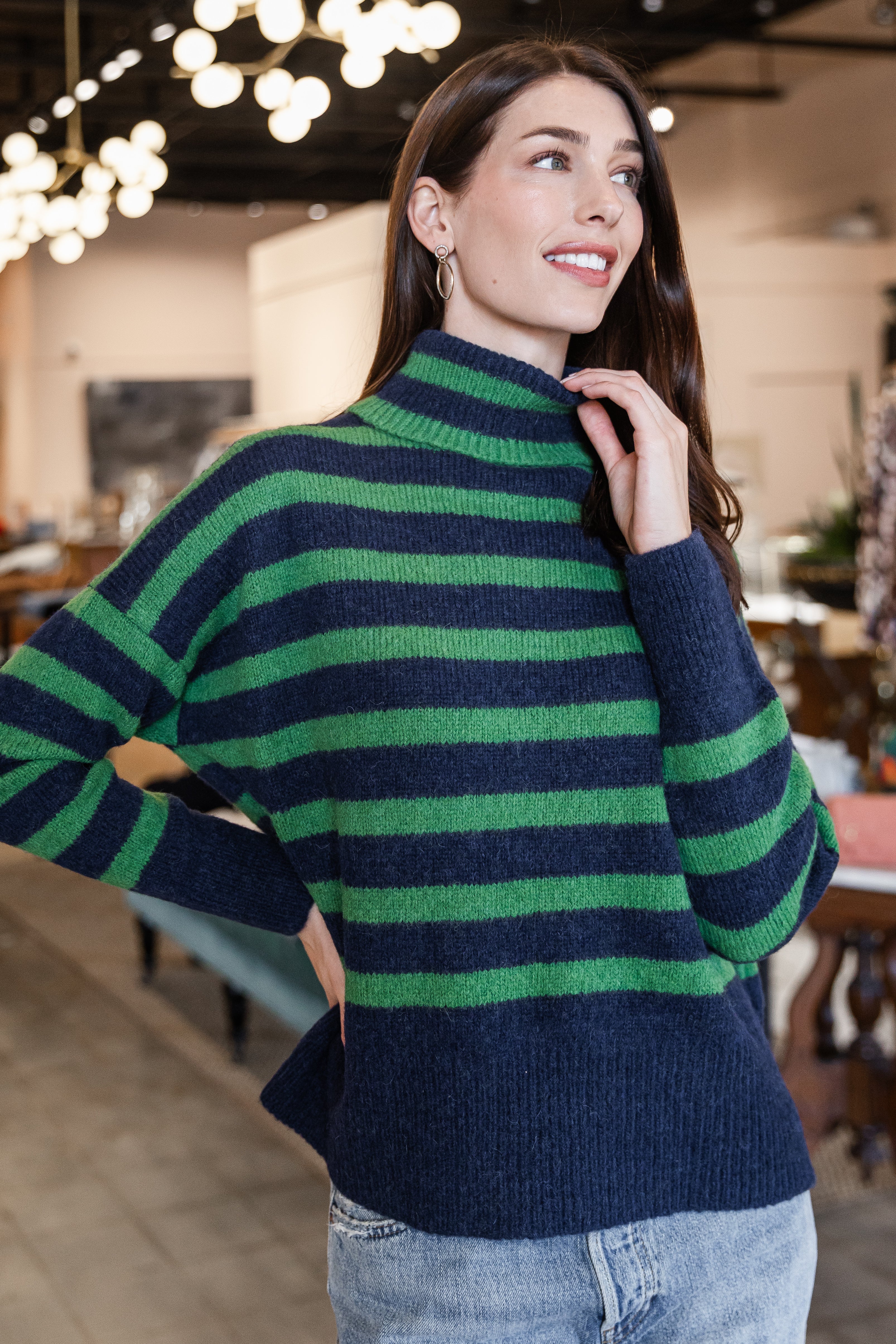 Brady Sweater - Navy Pine