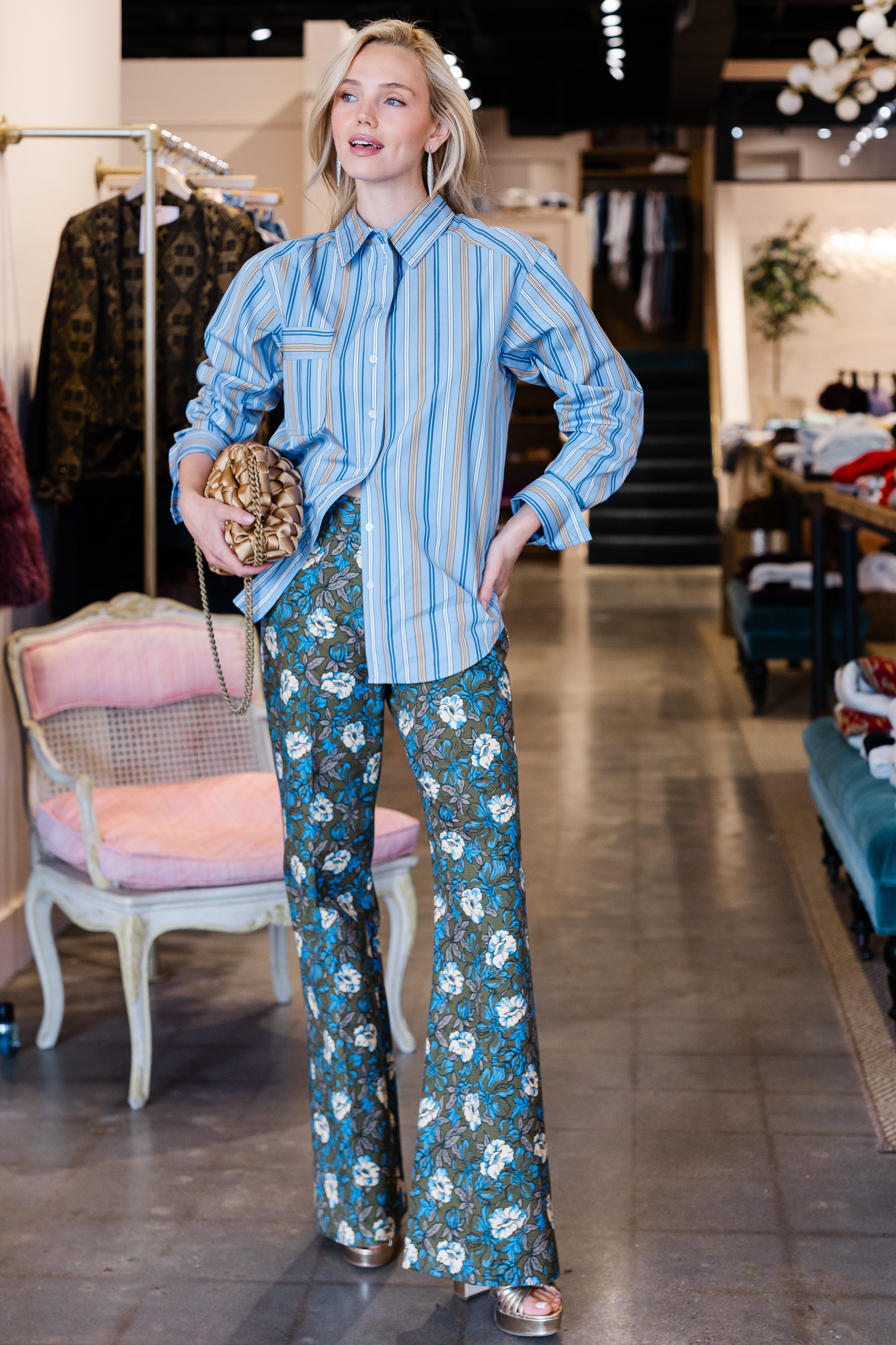 Classic Pant - Olive Floral