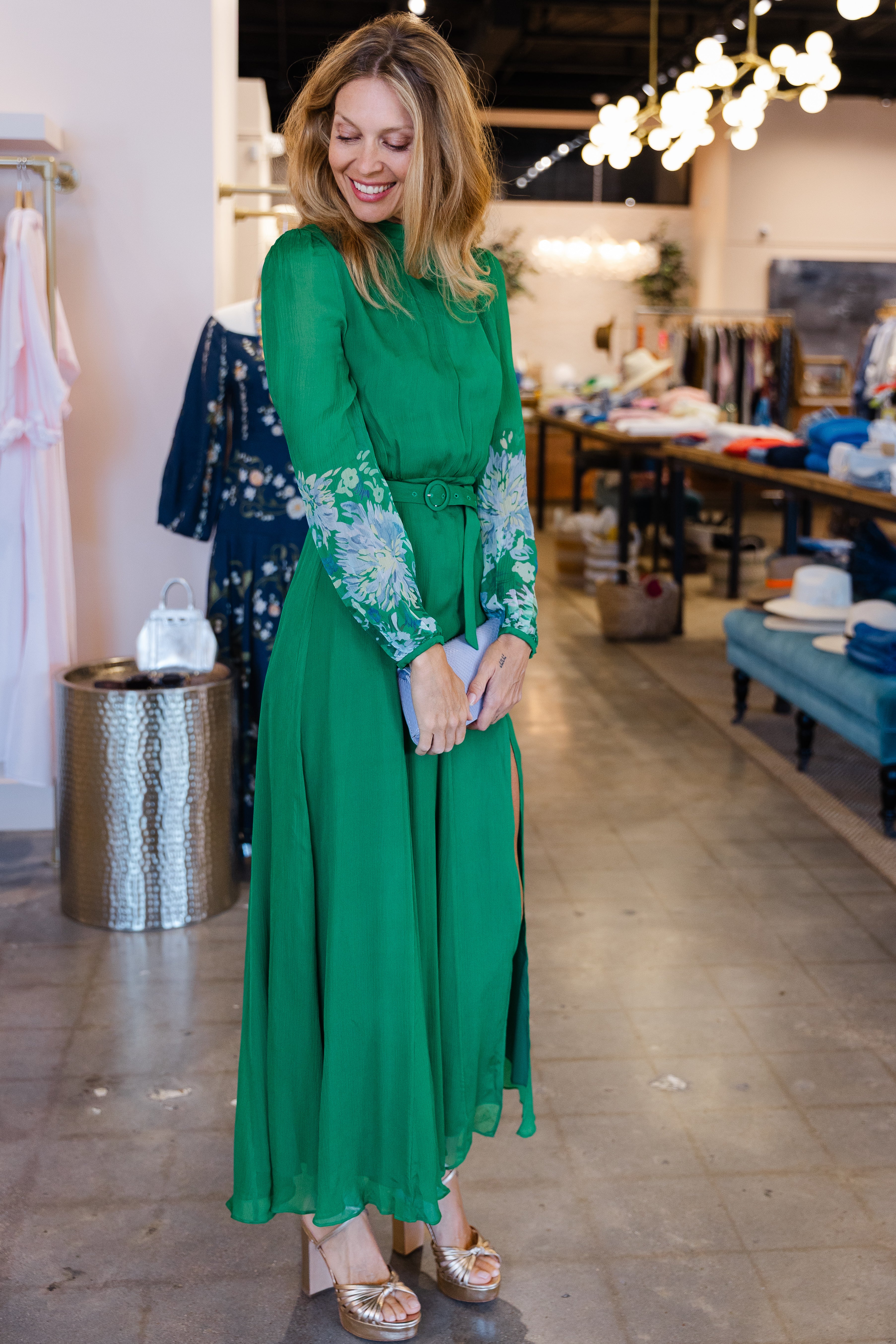 Jacqui-D Dress - Chrystanthemum Border