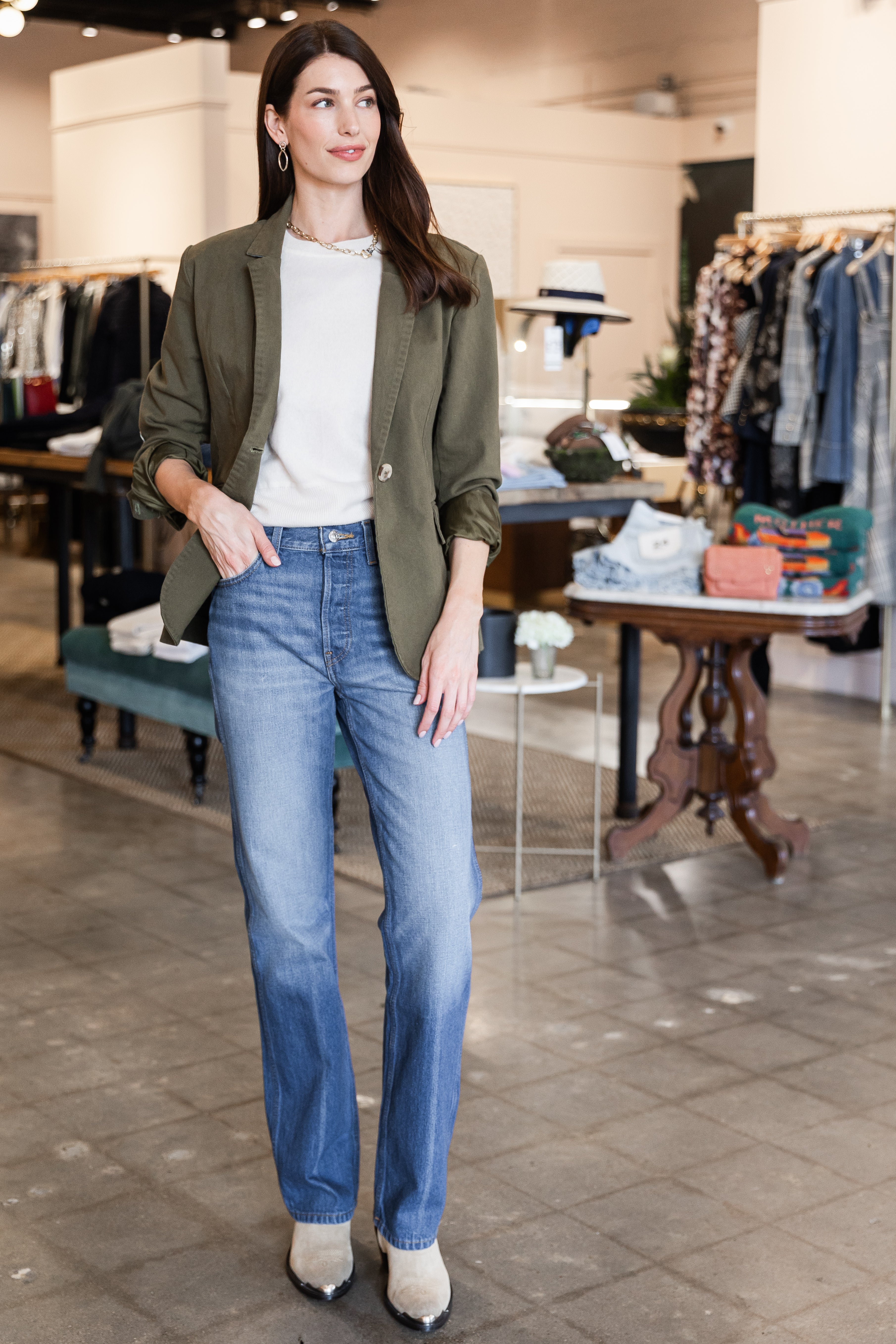 90s High Rise Loose - Viper Blue