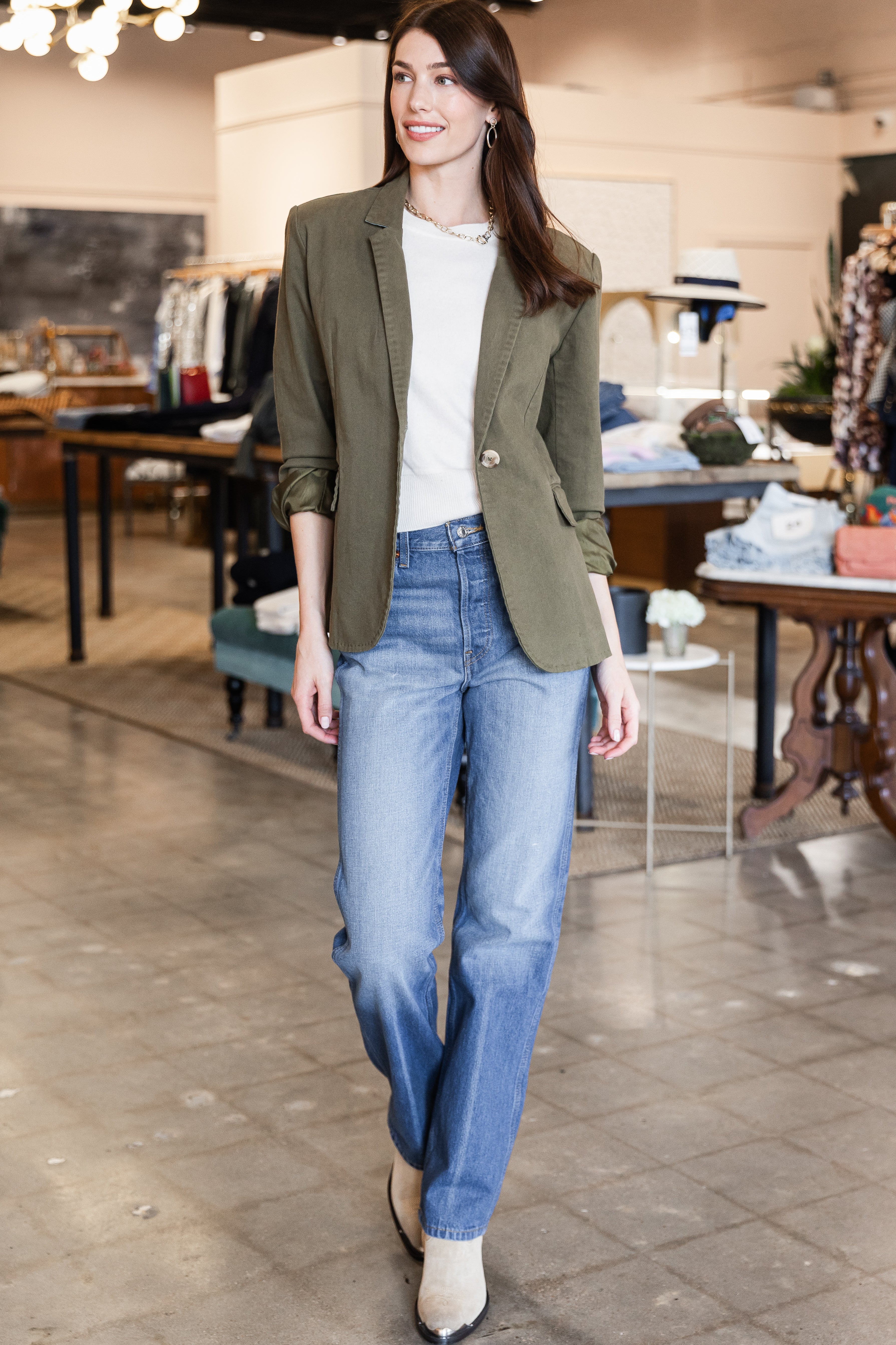 90s High Rise Loose - Viper Blue