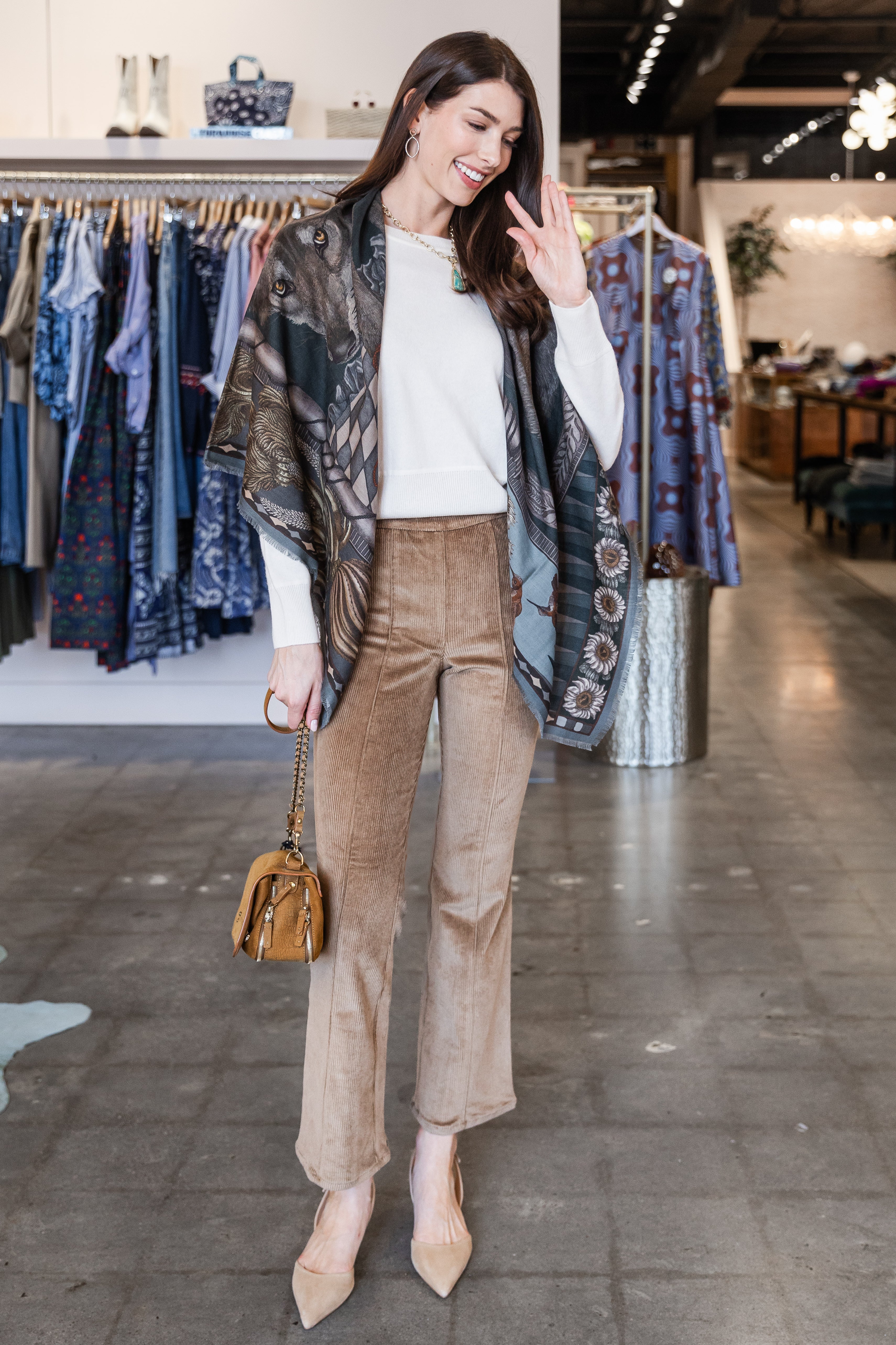 Ankle Flare w/ Princess Seam - Sepia