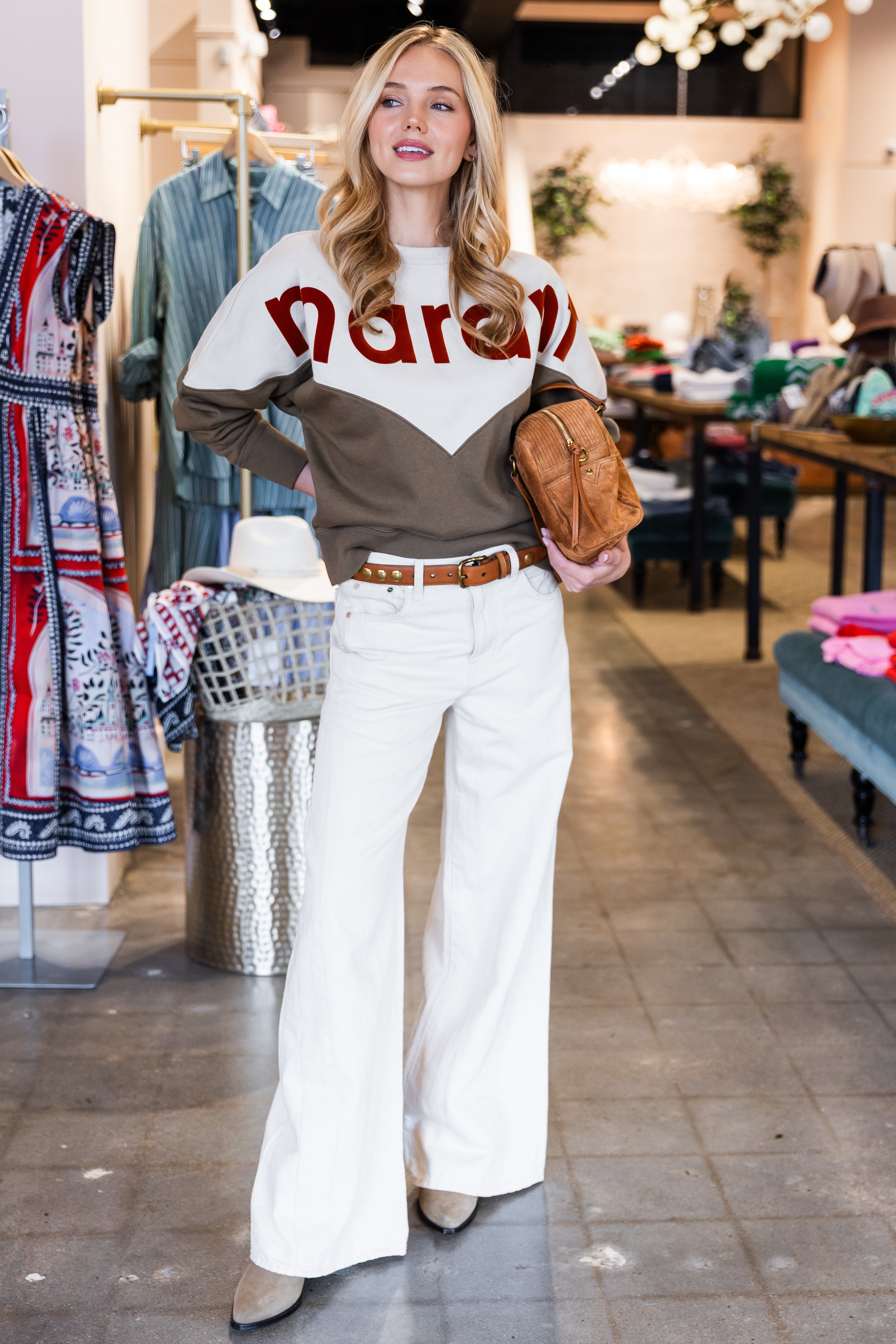 Houston-GZ - Ecru/Dark Khaki