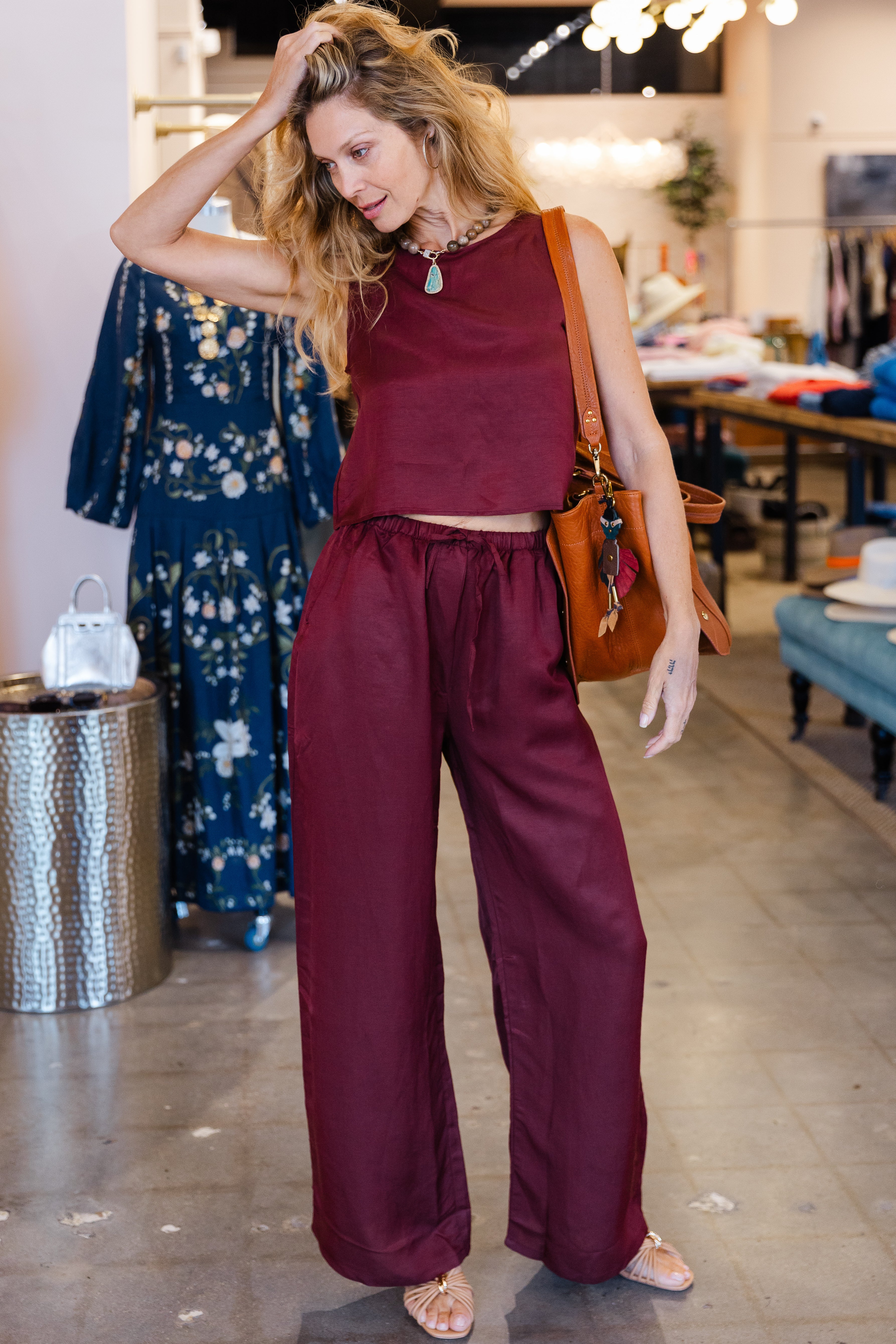 Daniel Drawstring Pocket Pant - Pinot