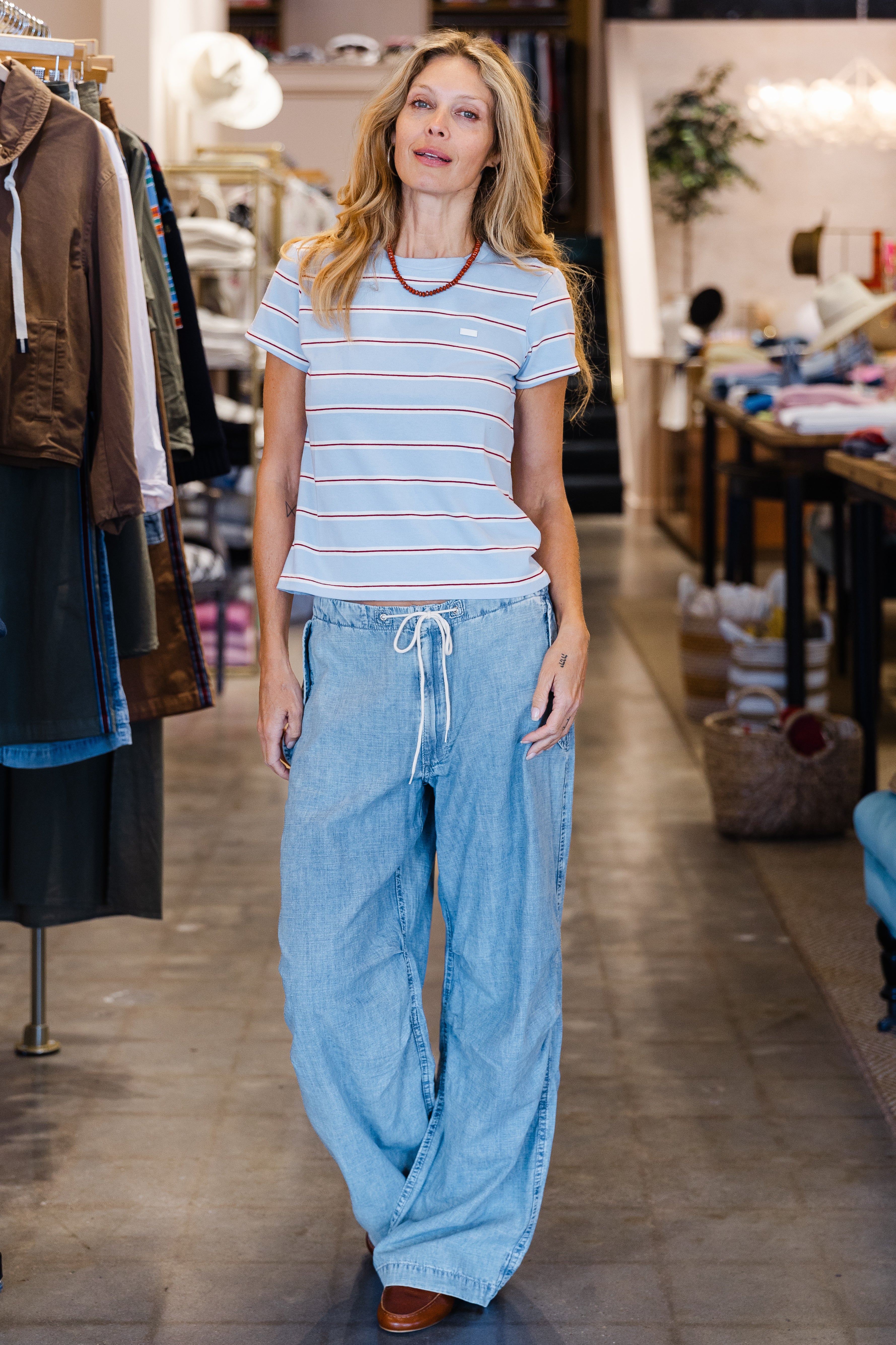 Classic Tee - Blue Stripe