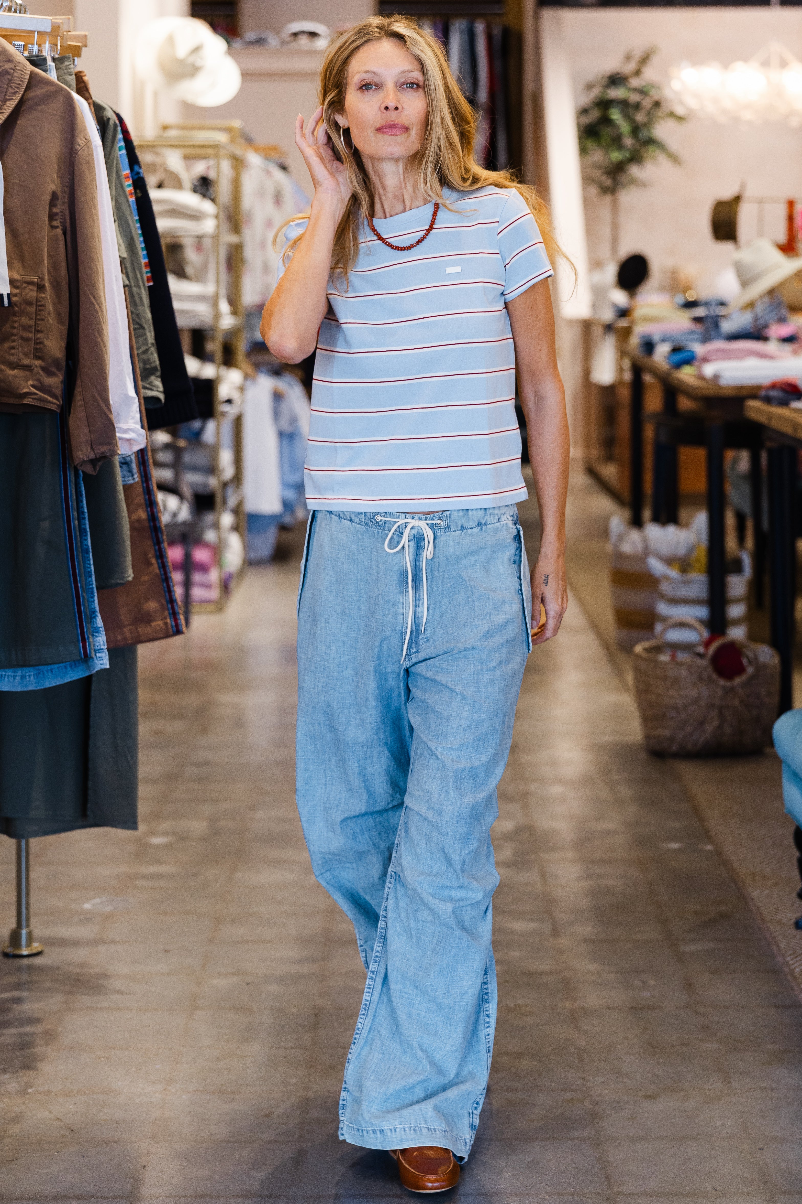 Classic Tee - Blue Stripe