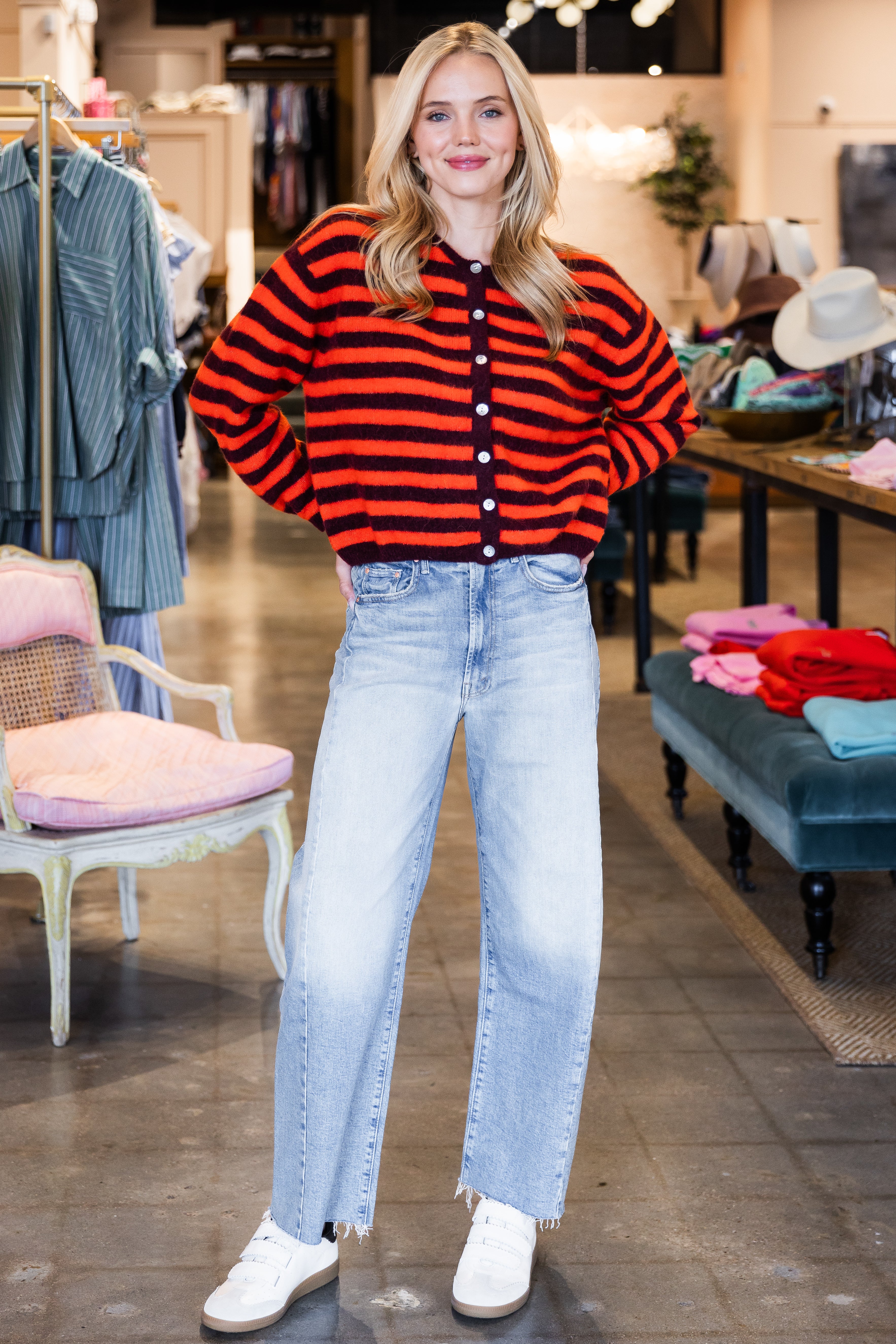 Vitow 19 Sweater - Grenat Raye Gaspacho Chine