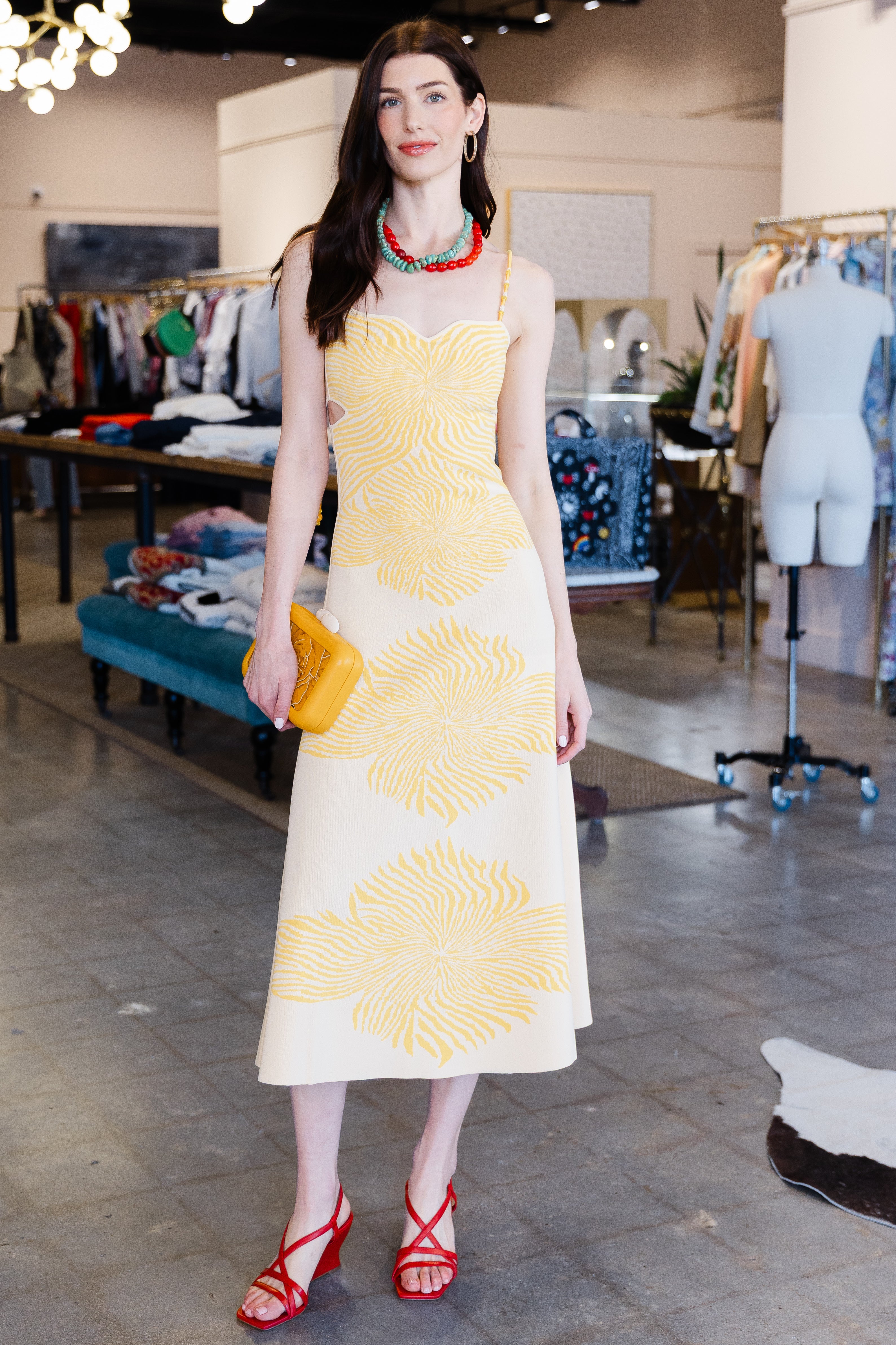 Rayana Dress - Yellow Bloom