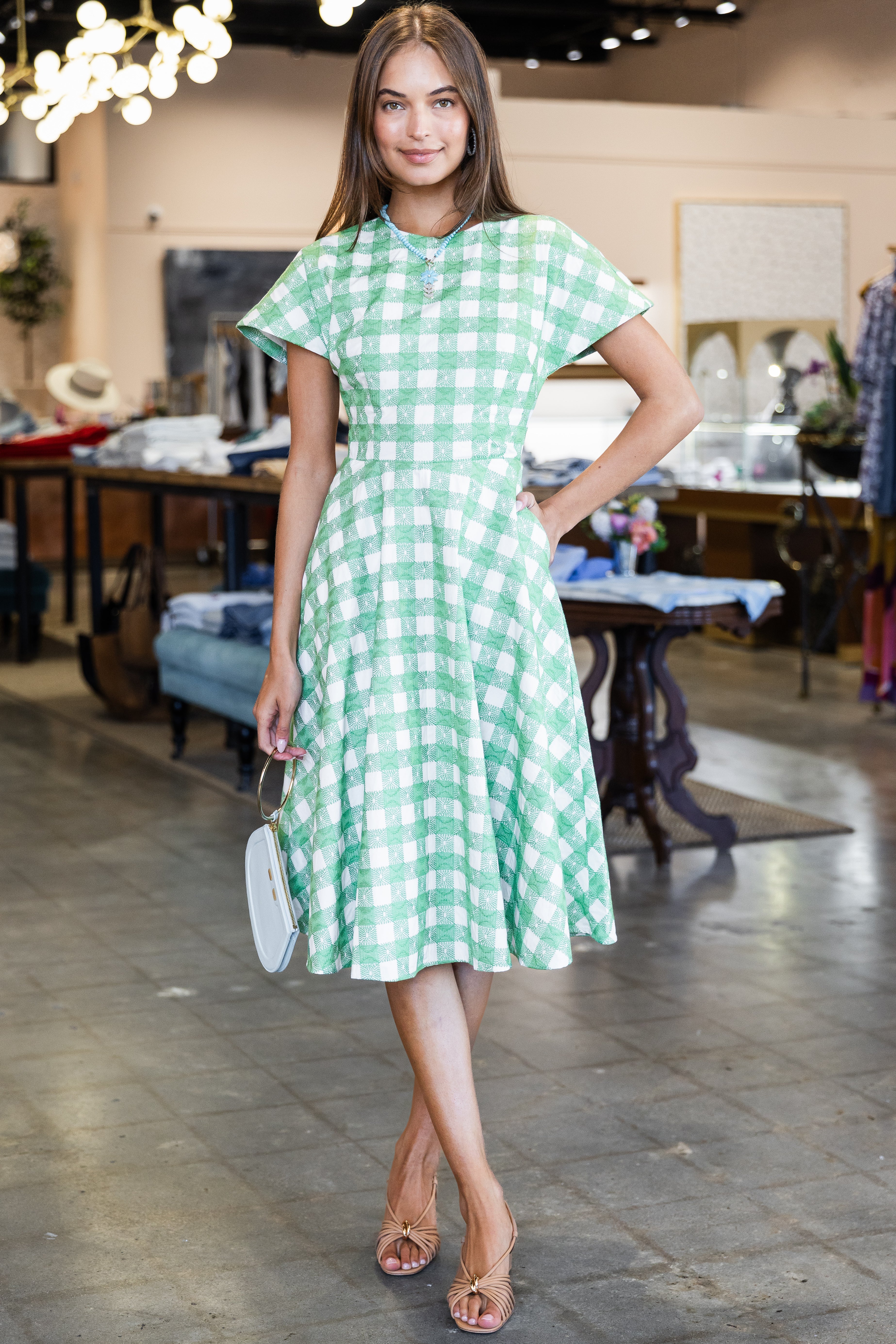 Buttercup Dress - Grass Green