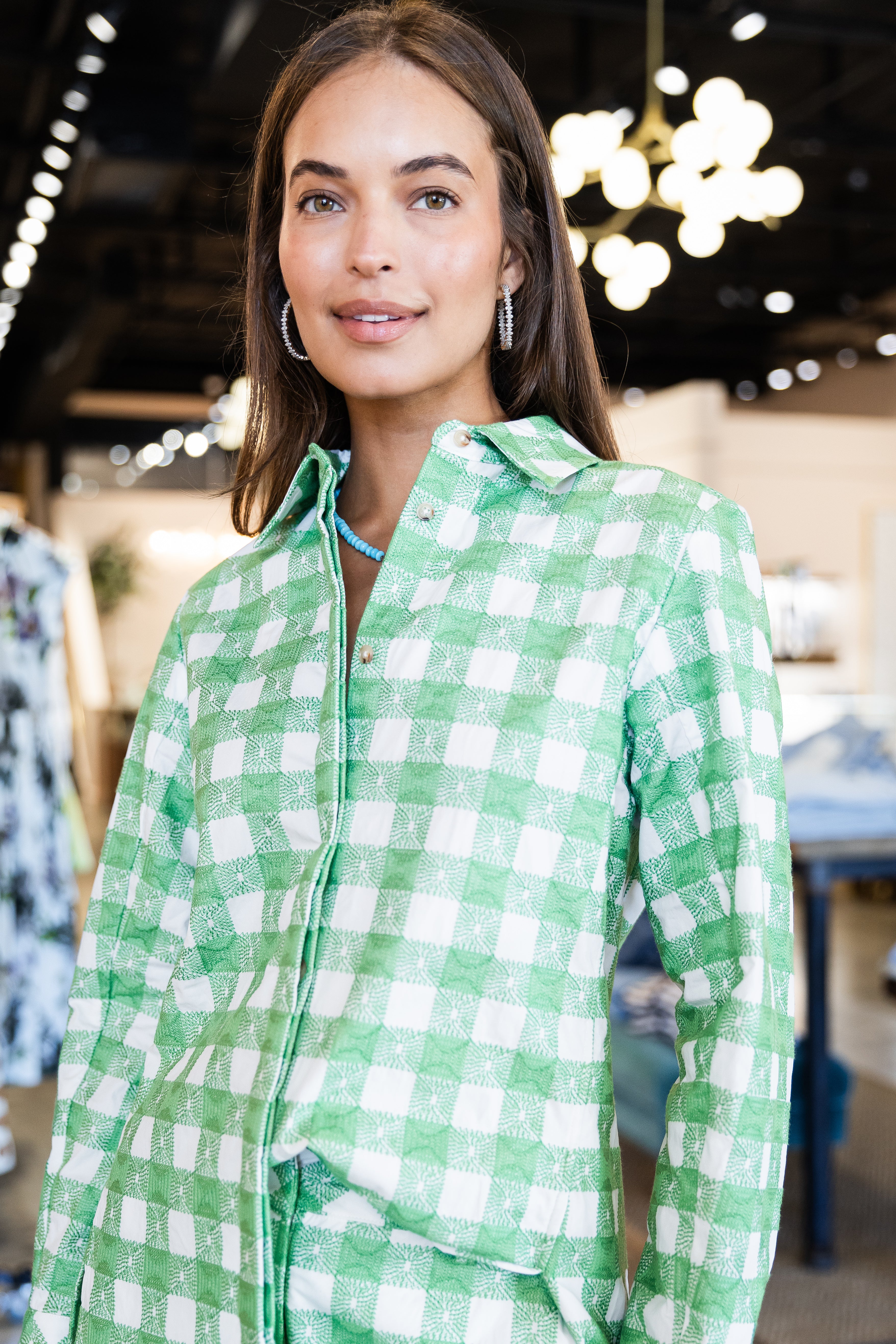 Oversized Button Down - Grass Green