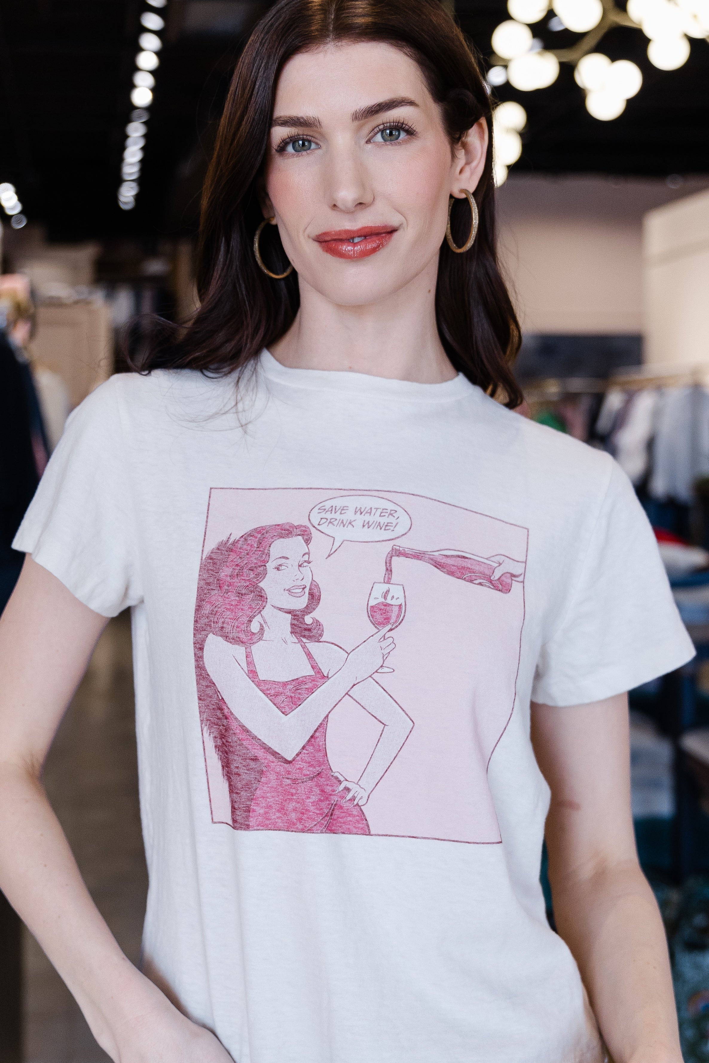 Classic Tee Drink Wine - Vintage White