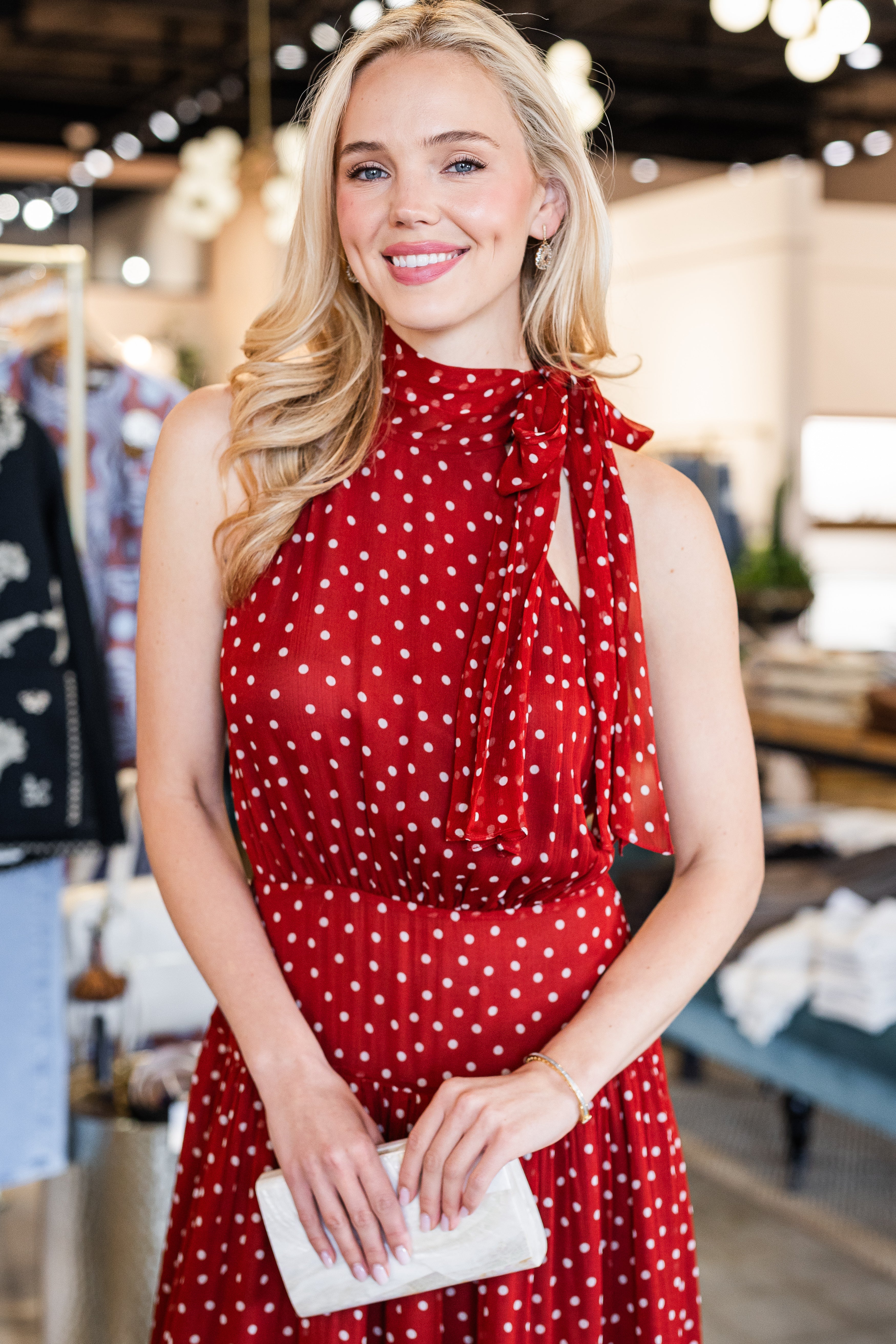 Abi Dress - Layla Dot Red