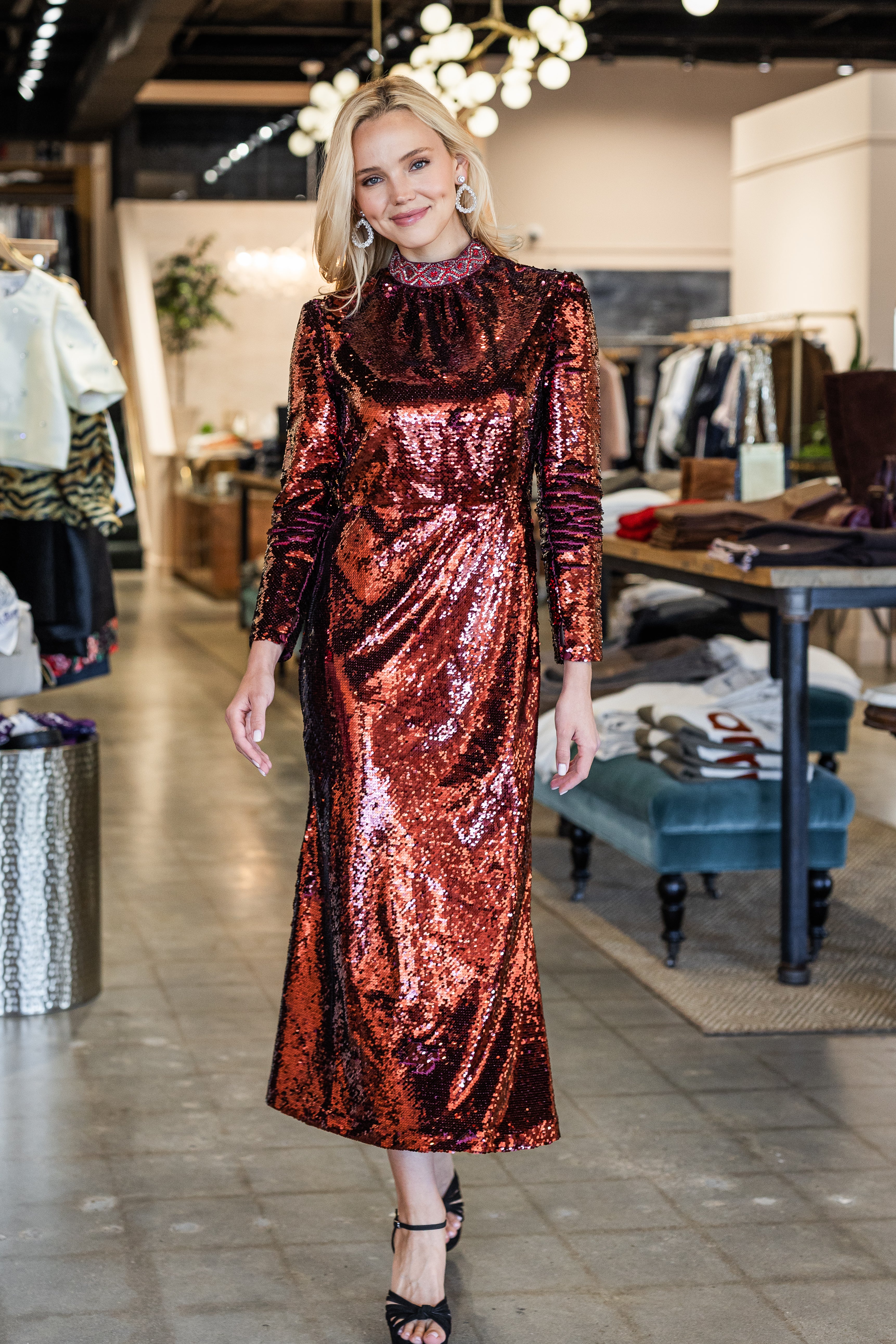 Jenna Dress - Deep Garnet