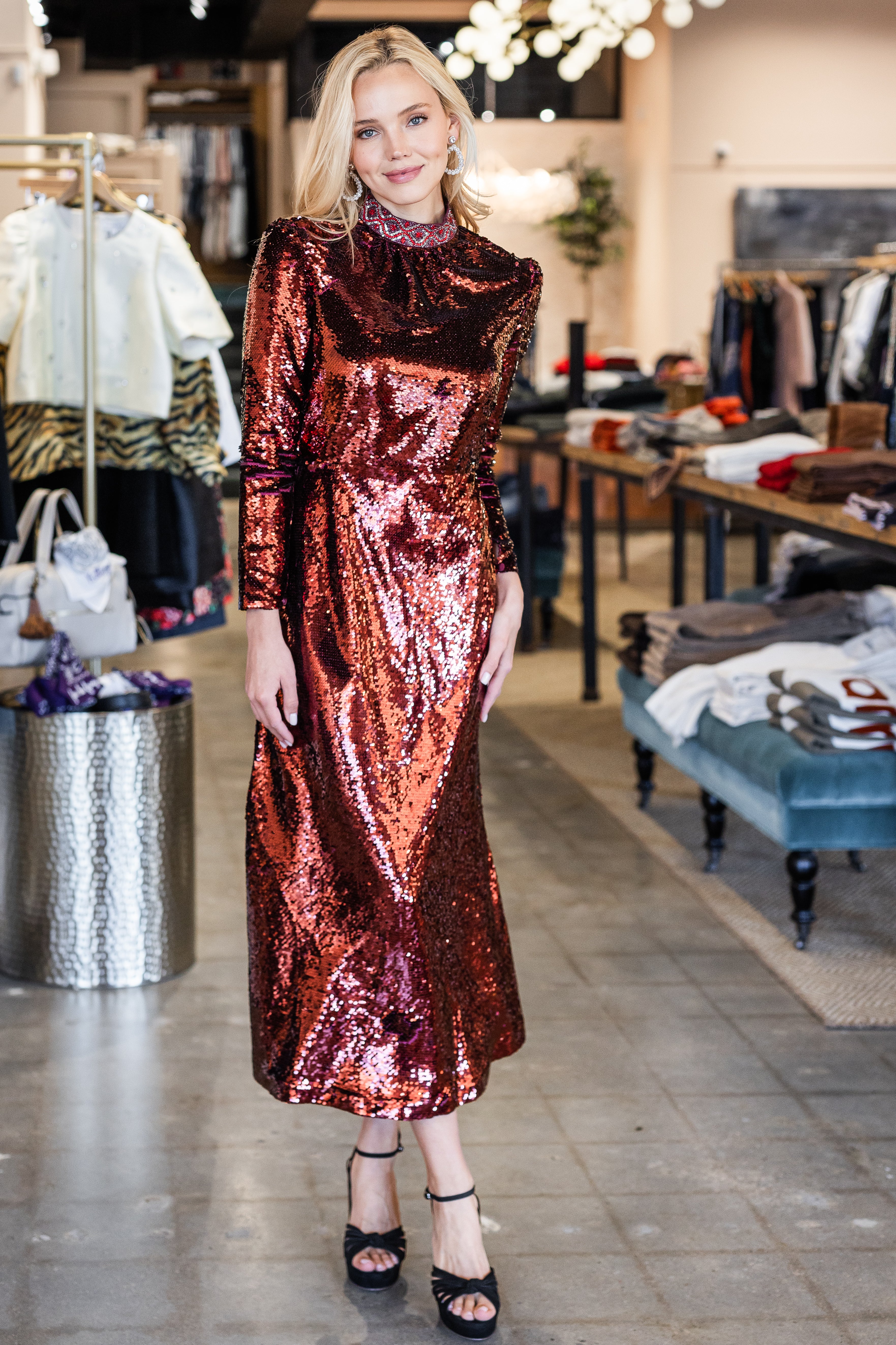 Jenna Dress - Deep Garnet