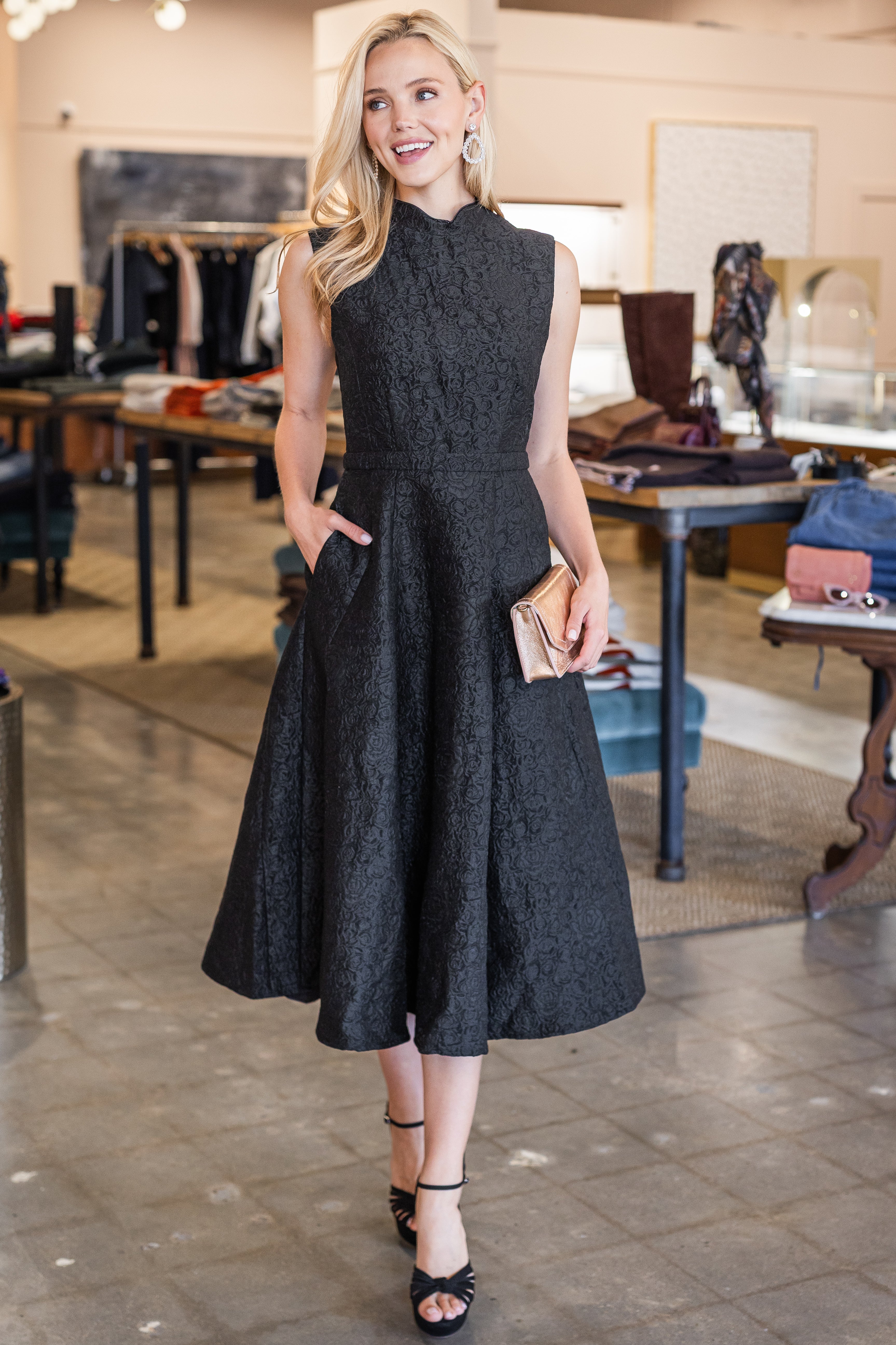 Flora Dress - Noir Rose