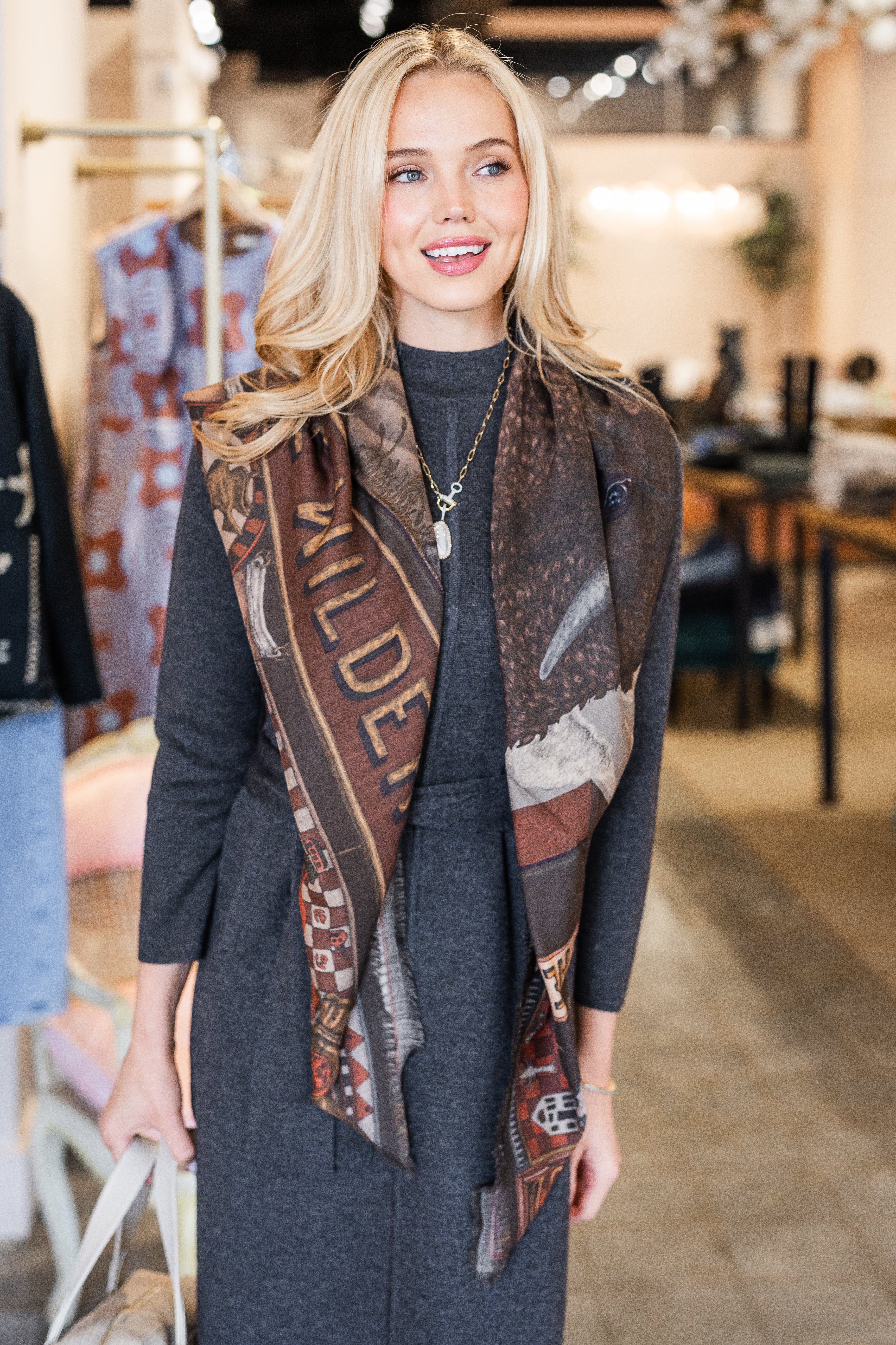 Lindsey Dress - Charcoal Extra Fine Merino Wool