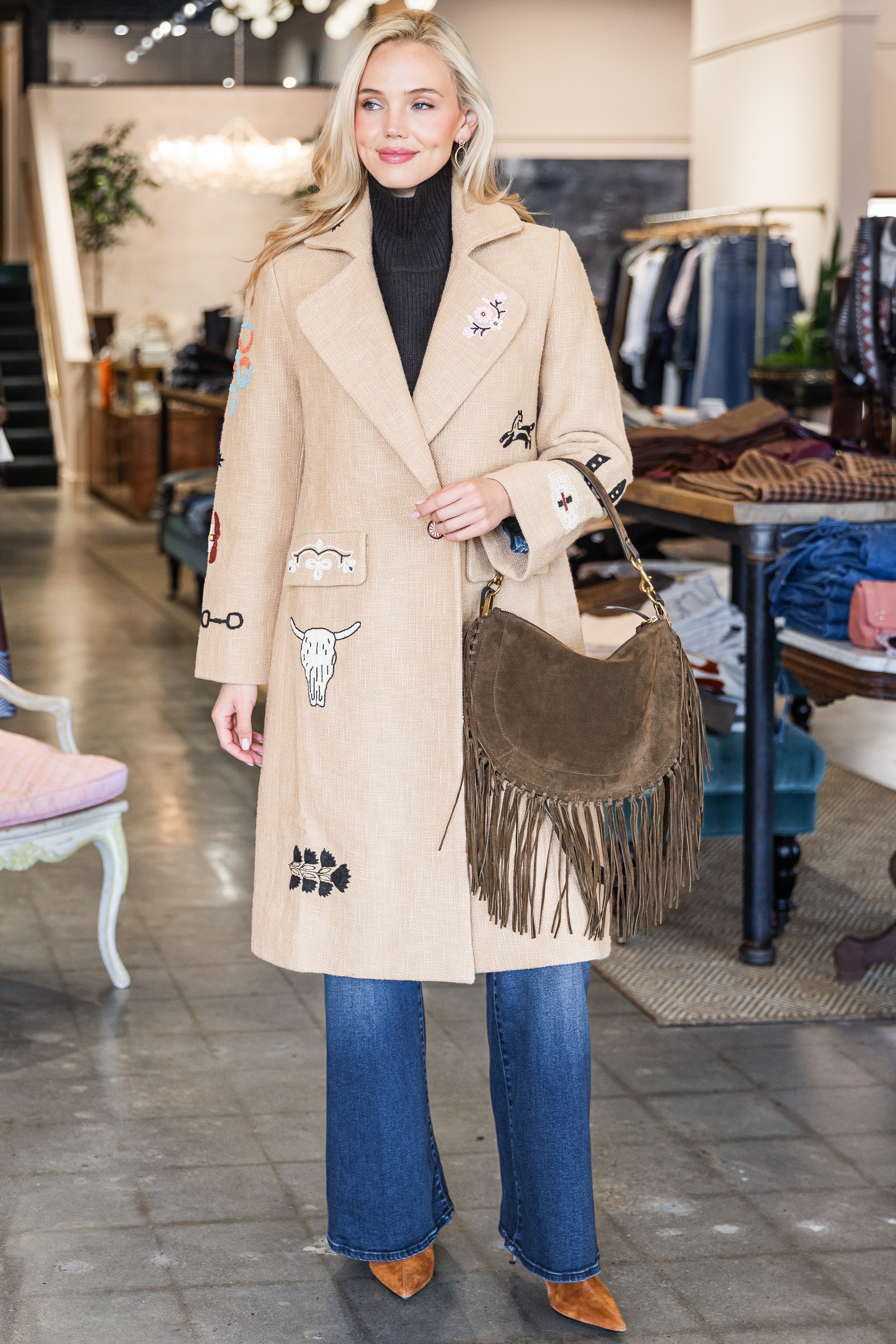 Petunia Desert Tattoo Coat - Nude Desert