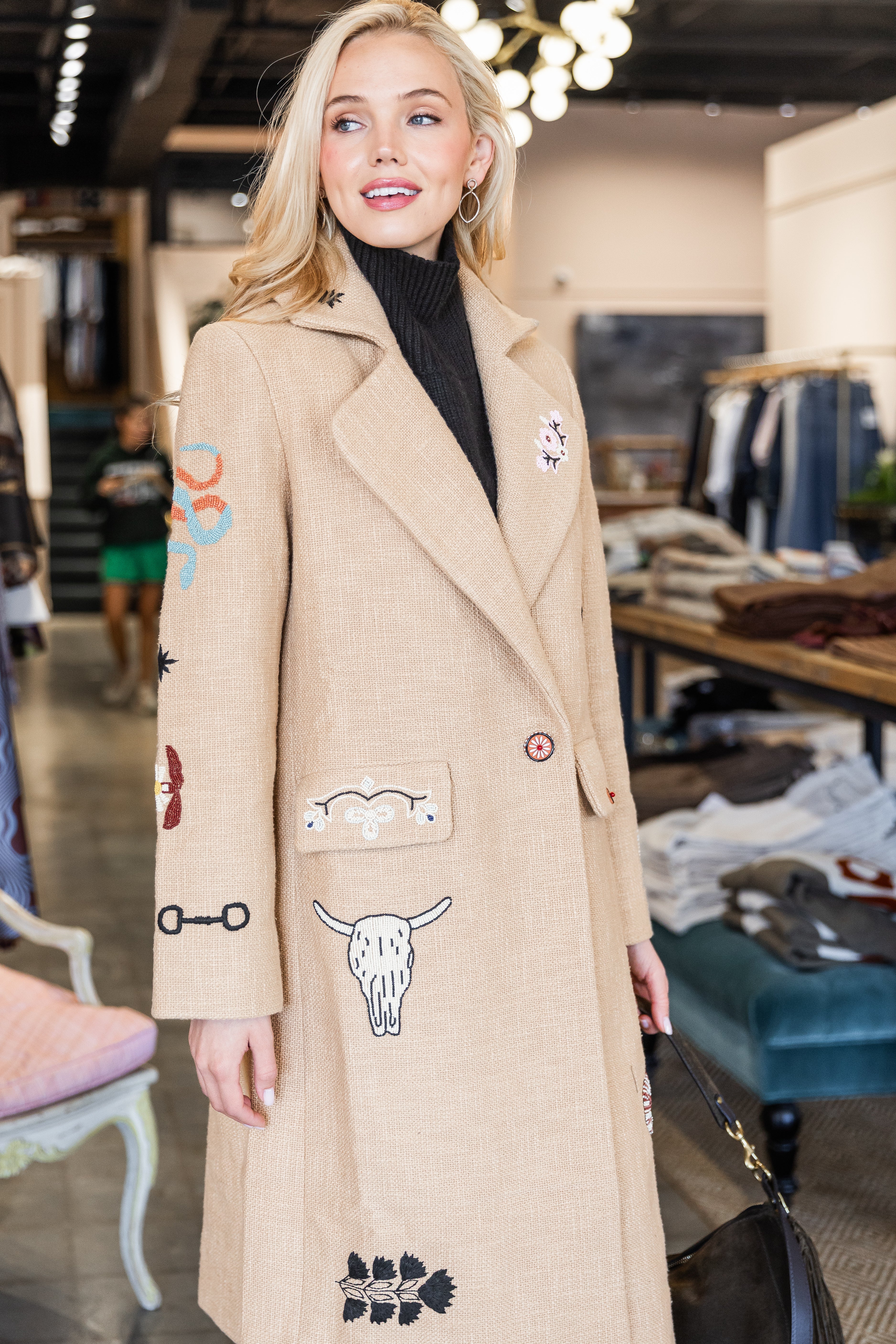 Petunia Desert Tattoo Coat - Nude Desert