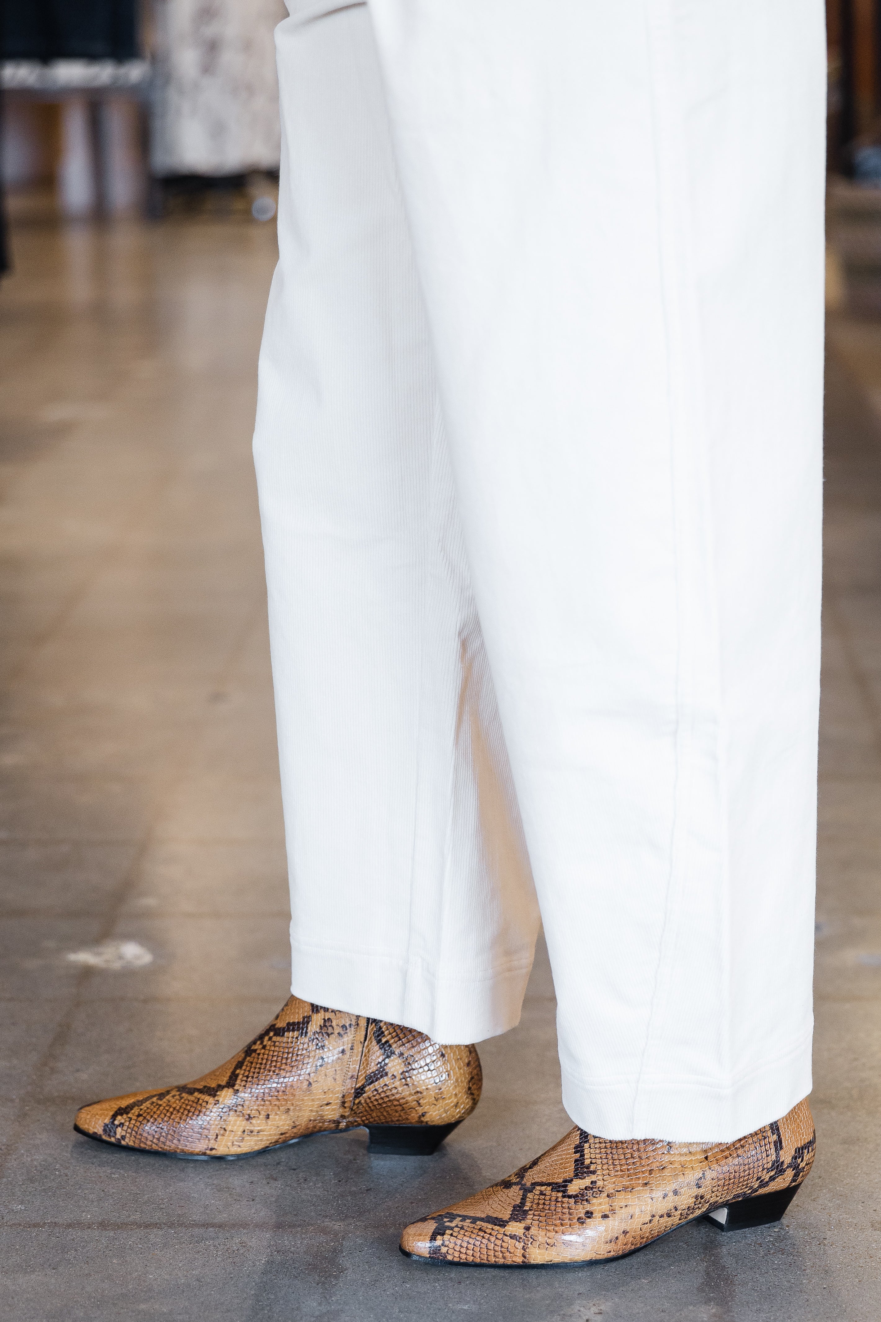 The Lennon Boot - Mustard Python