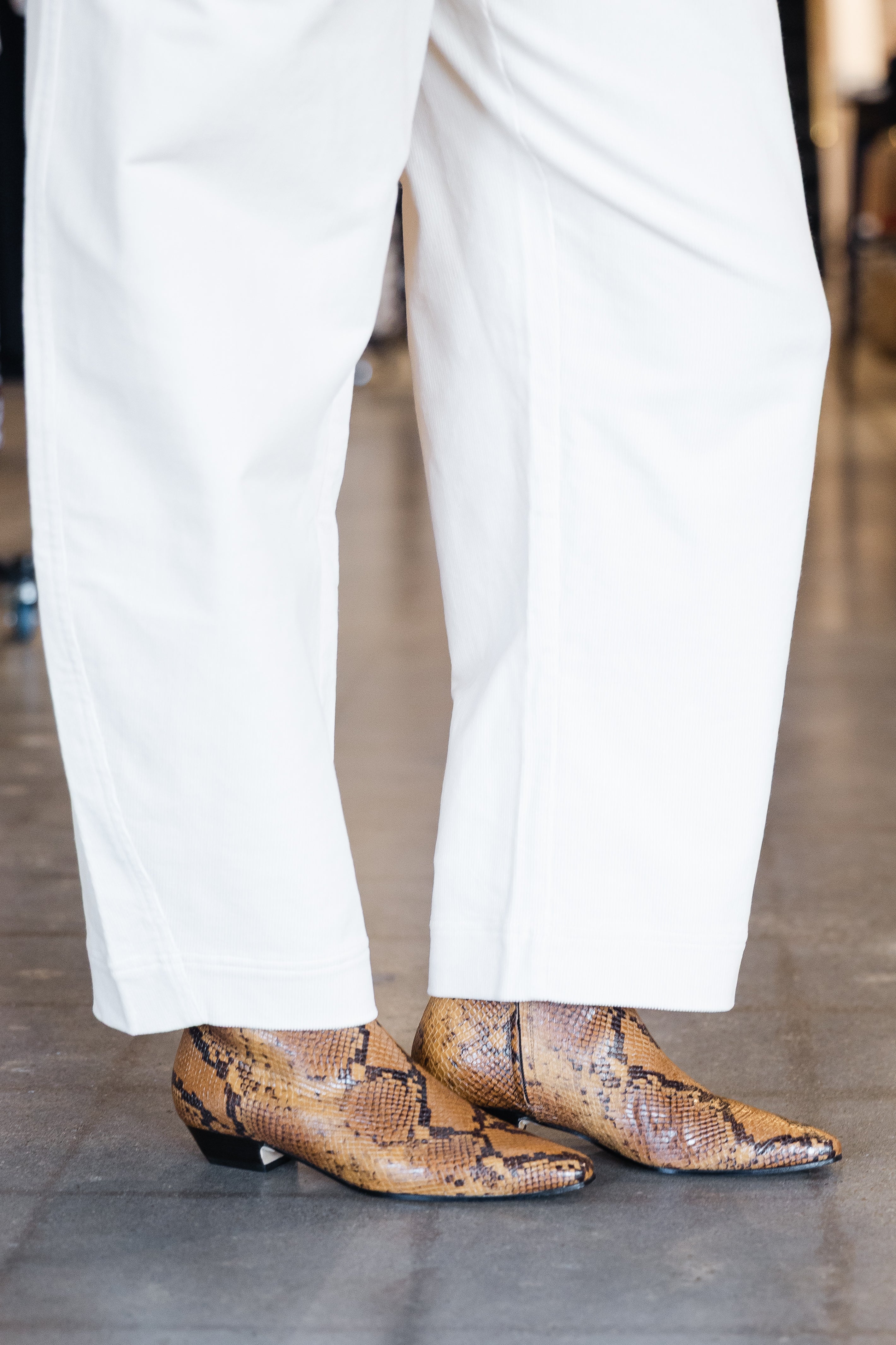 The Lennon Boot - Mustard Python