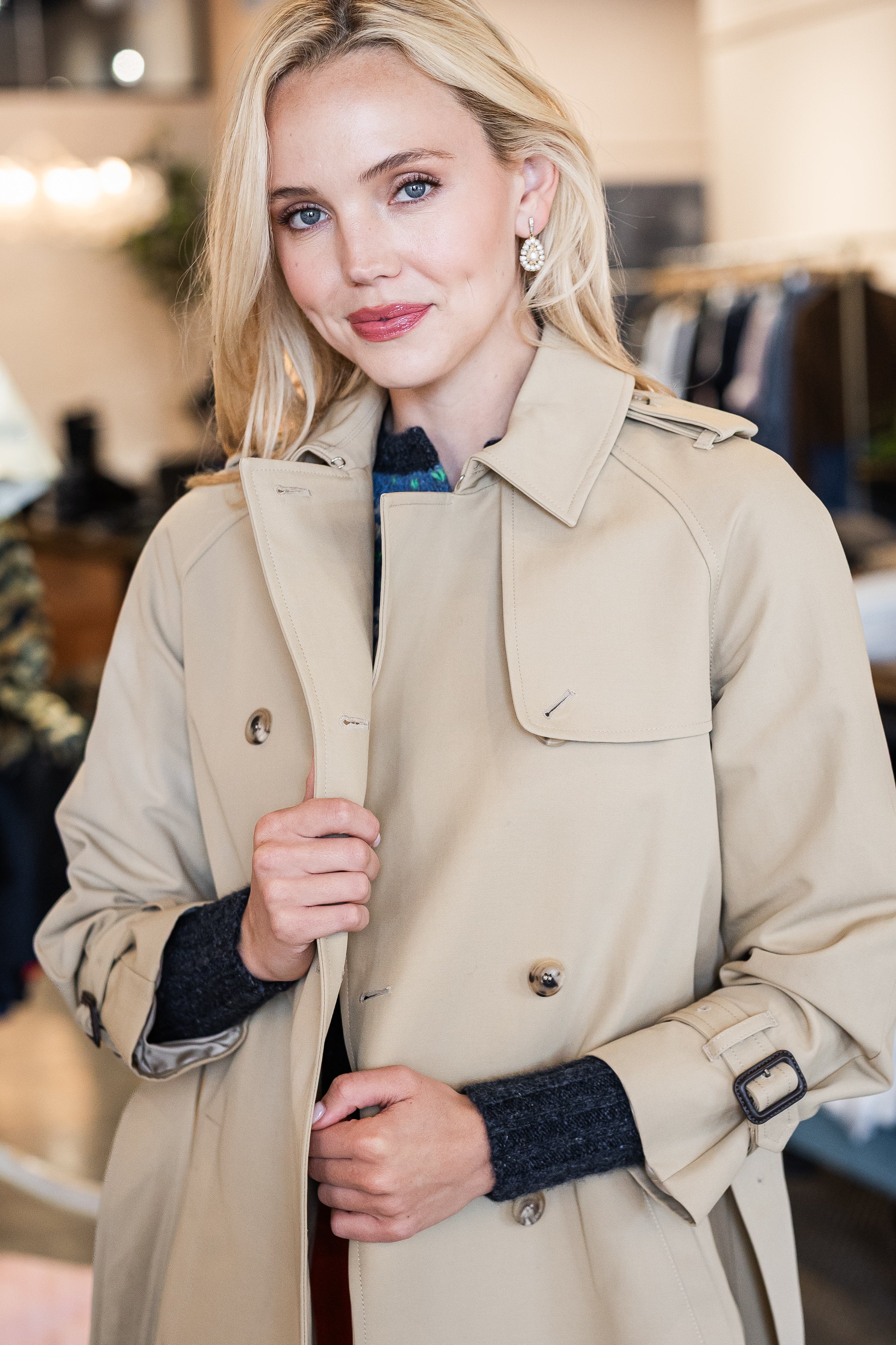 Martine Trench Coat - Khaki