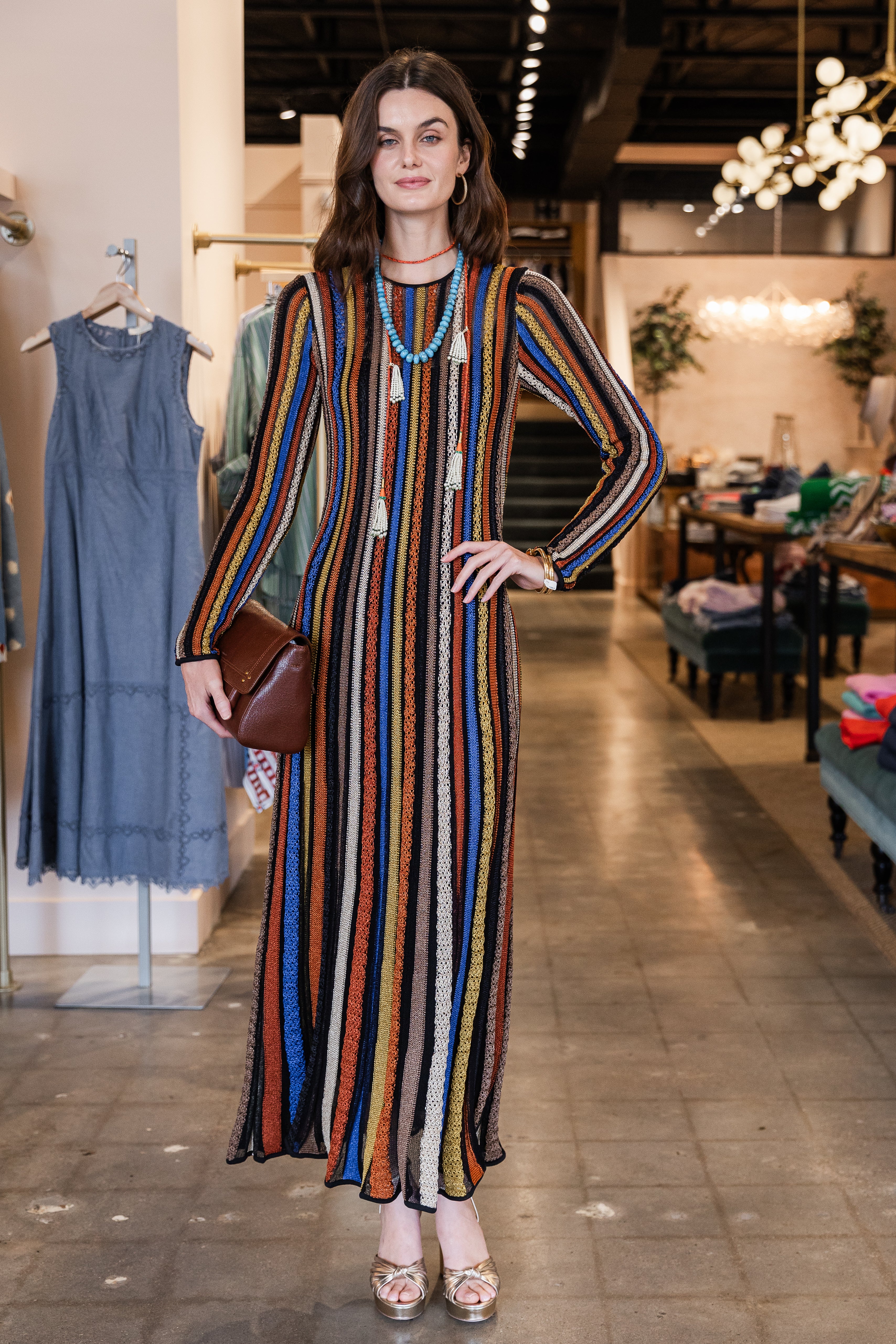 Albie Knit Long Sleeve Knit Dress - Zoisite