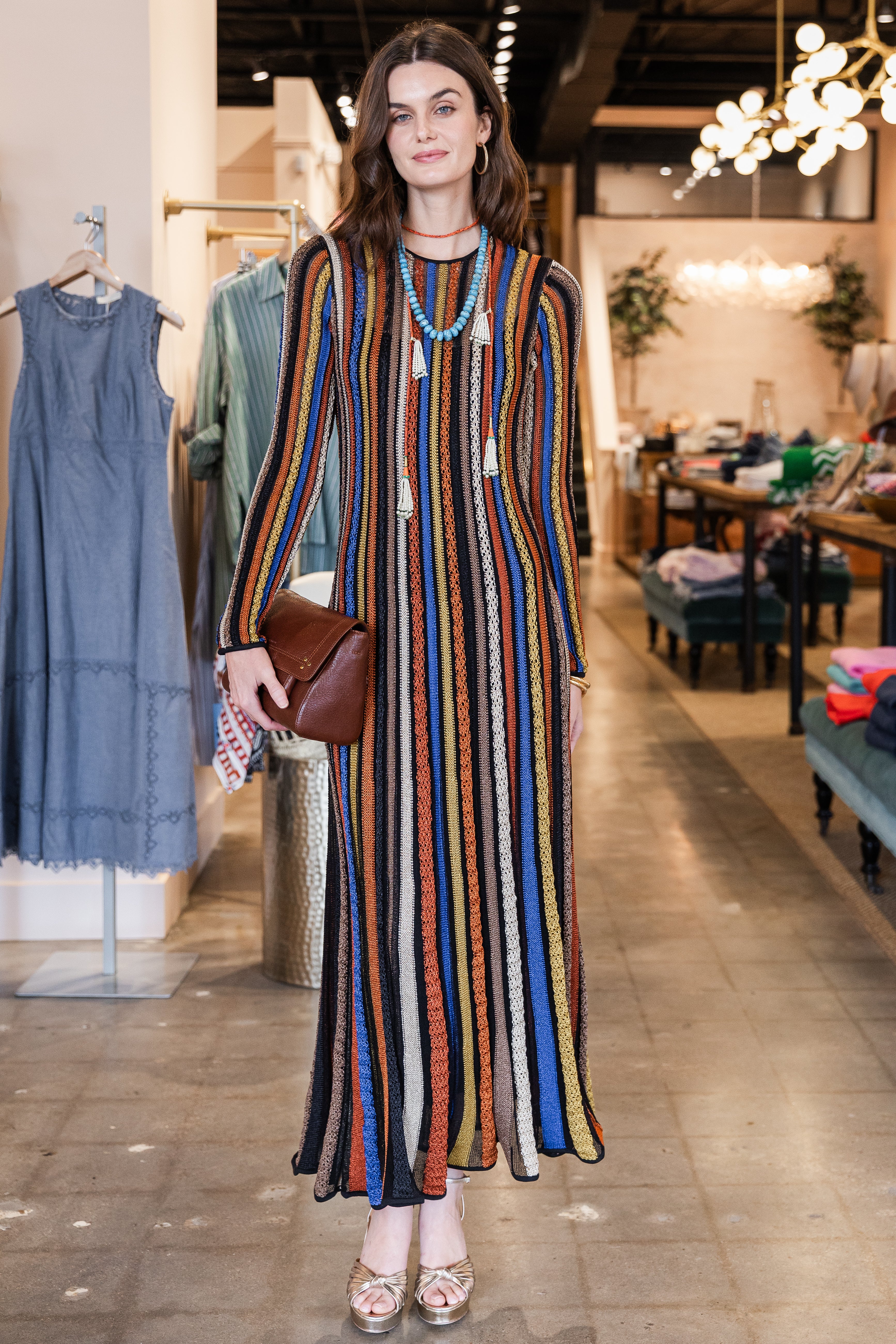 Albie Knit Long Sleeve Knit Dress - Zoisite