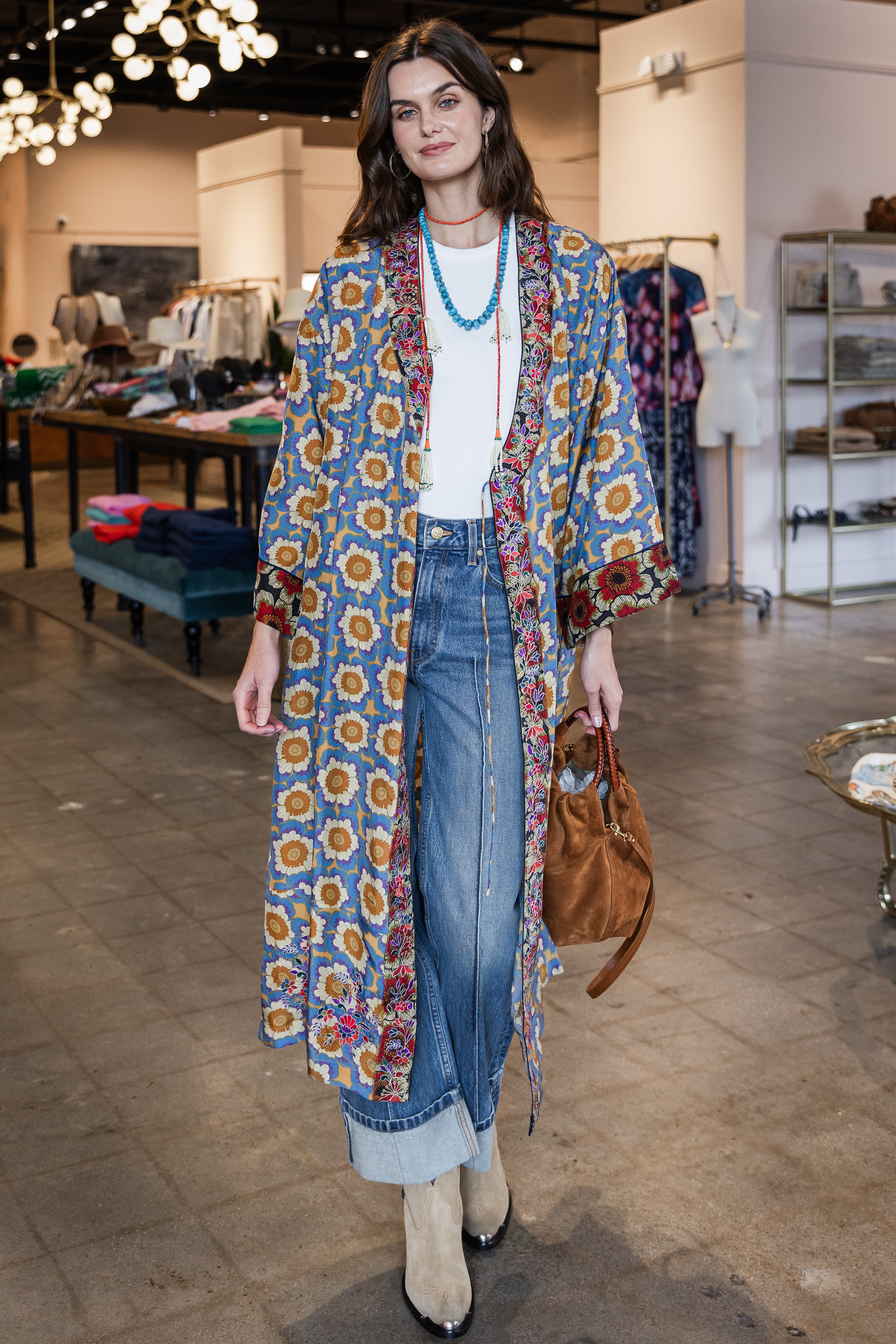 Opium Dress - Blue Print