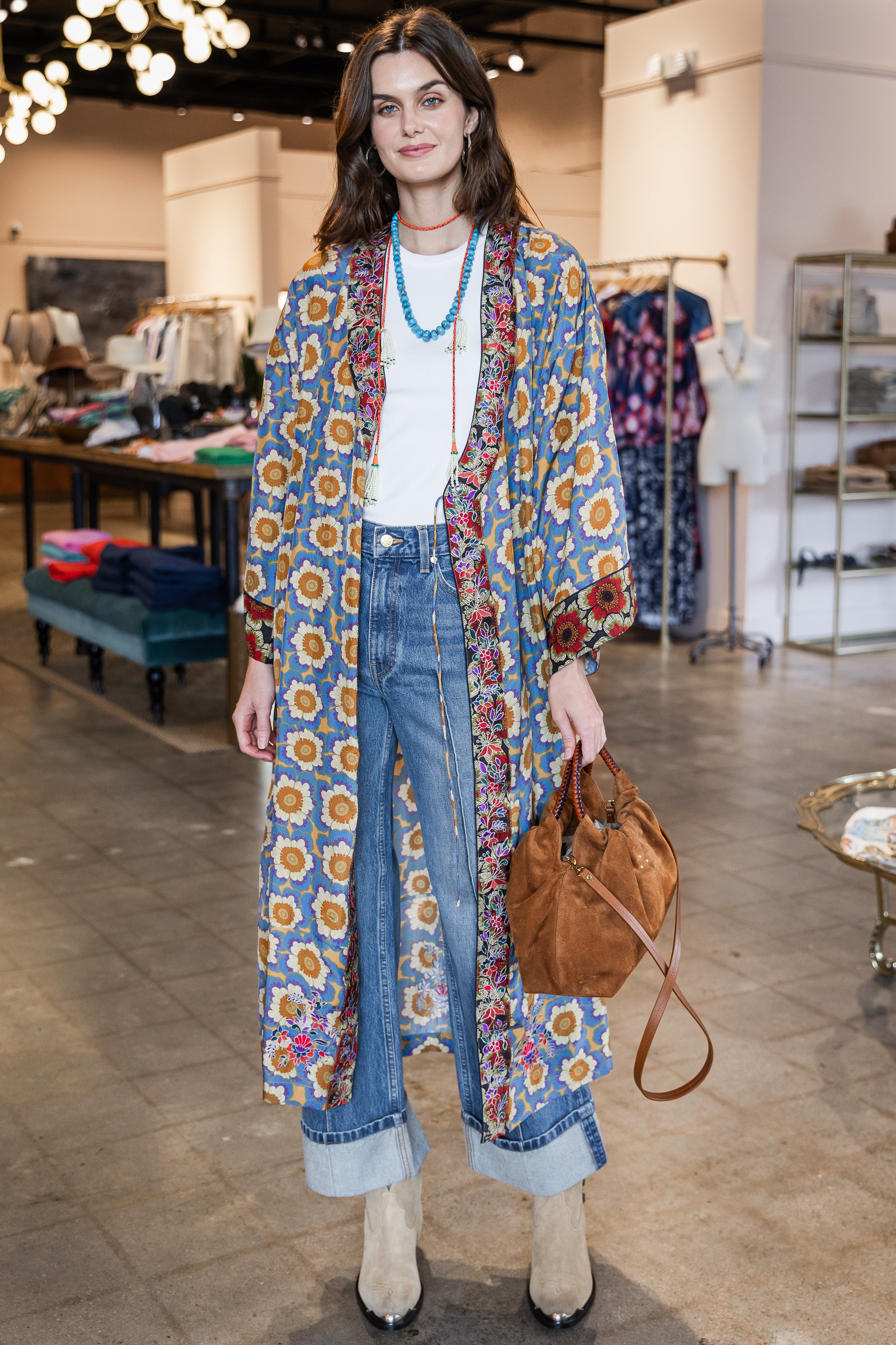 Opium Dress - Blue Print